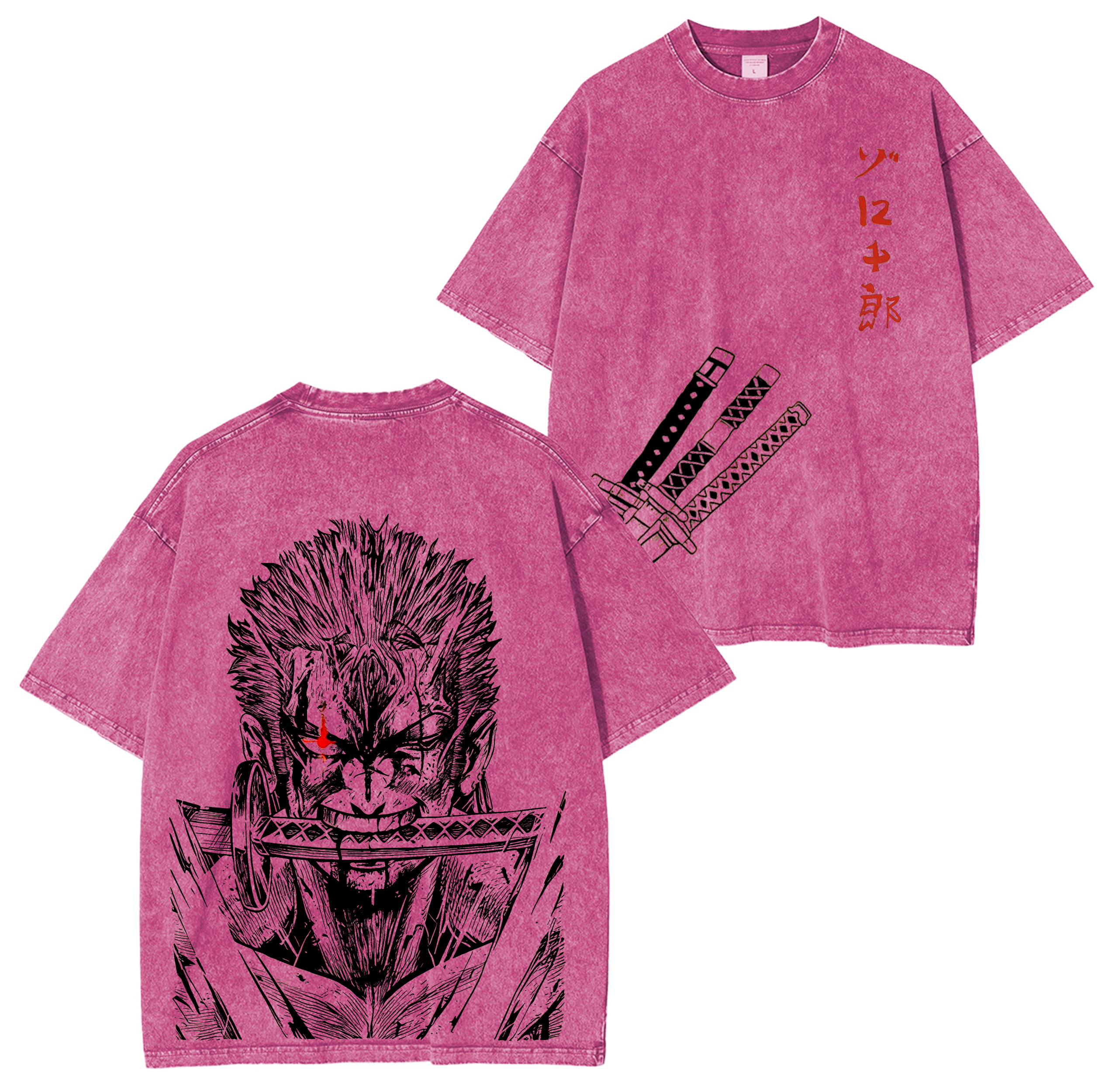 Zoro Three Swords,Retro One Piece Oversized T-shirt/Crewneck/Hoodie