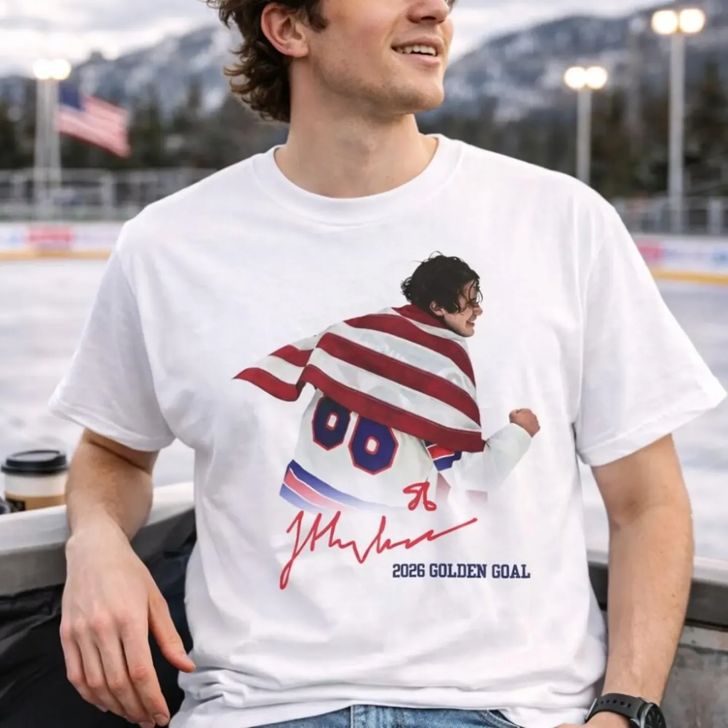Jack Hughes USA Hockey Golden Goal 2026 Hockey  nisex Shirt/Crewneck/Hoodie