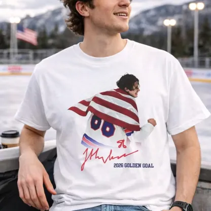 Jack Hughes USA Hockey Golden Goal 2026 Hockey  nisex Shirt/Crewneck/Hoodie