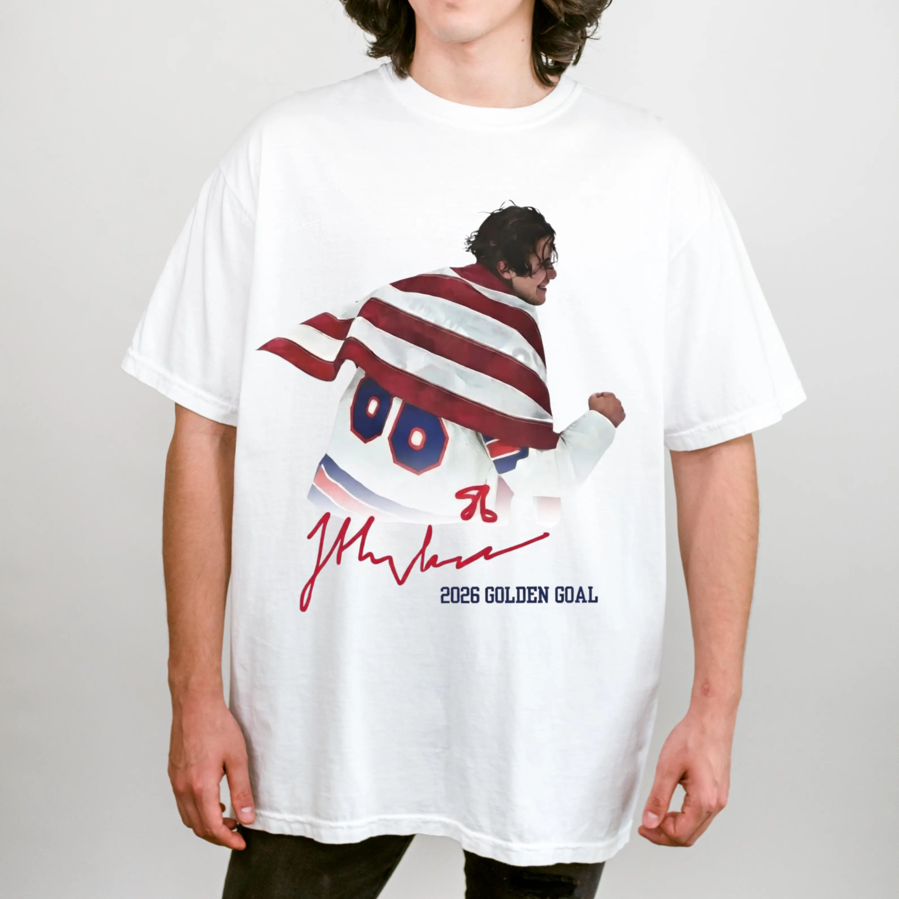 Jack Hughes USA Hockey Golden Goal 2026 Hockey  nisex Shirt/Crewneck/Hoodie