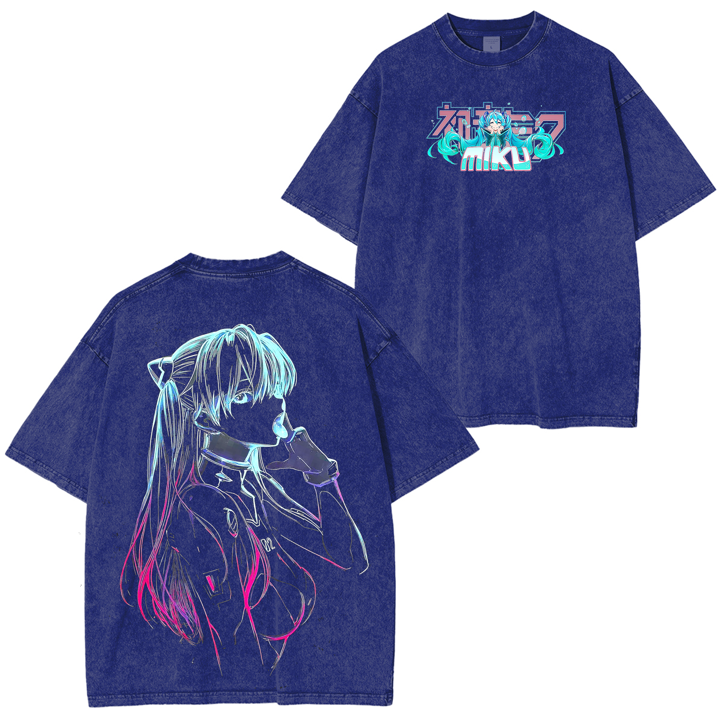 Neon glitch Miku Oversized T-shirt/Crewneck/Hoodie
