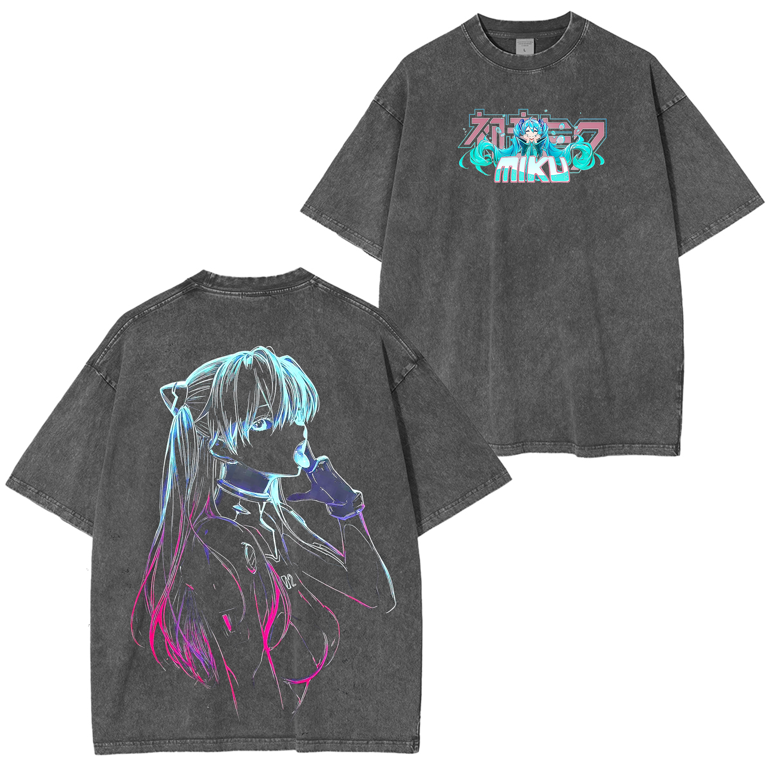 Neon glitch Miku Oversized T-shirt/Crewneck/Hoodie