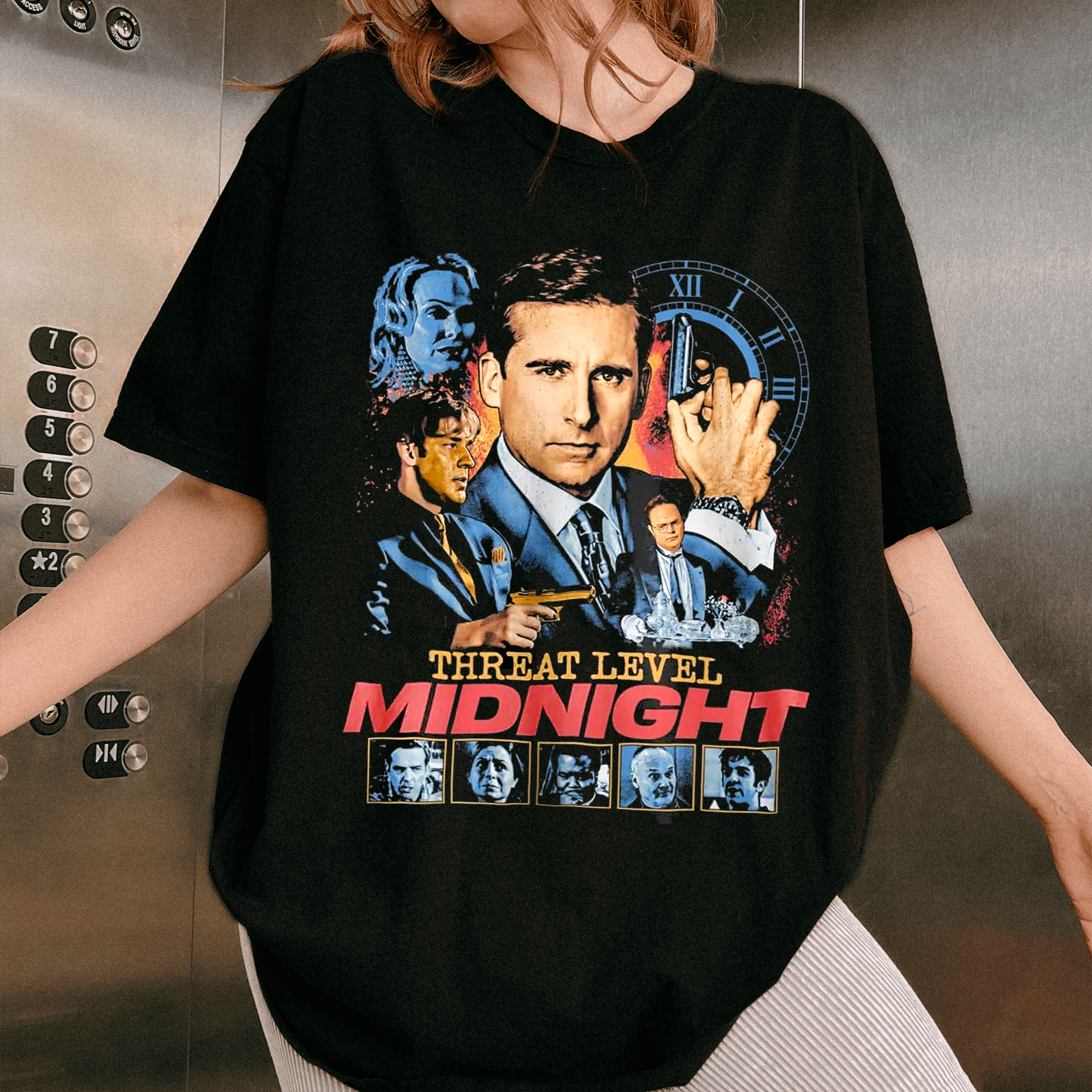 The Office Threat Level Midnight Retro Vintage Unisex T-shirt/Crewneck/Hoodie
