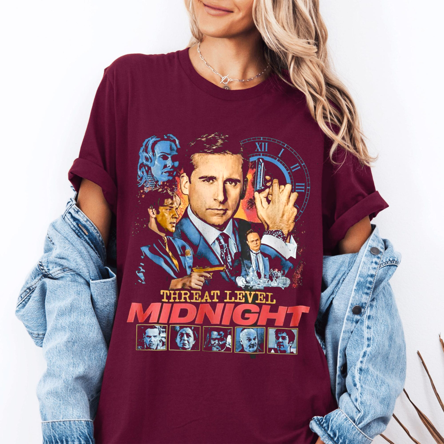 The Office Threat Level Midnight Retro Vintage Unisex T-shirt/Crewneck/Hoodie