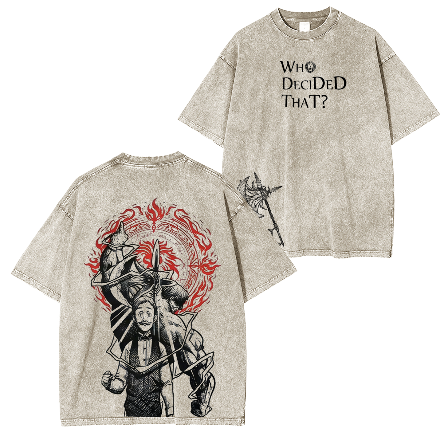 Who decided that? Escanor Seven Anime  Oversized T-shirt/Crewneck/Hoodie