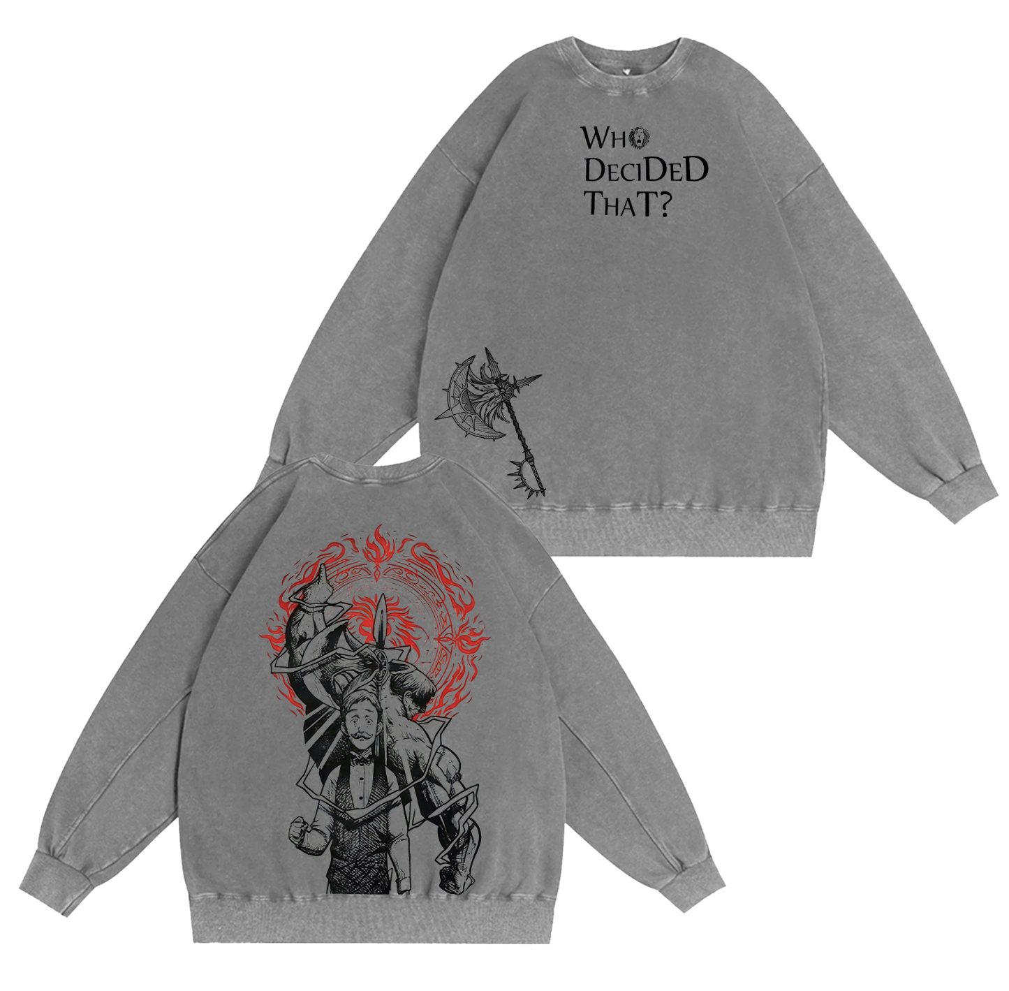 Who decided that? Escanor Seven Anime  Oversized T-shirt/Crewneck/Hoodie