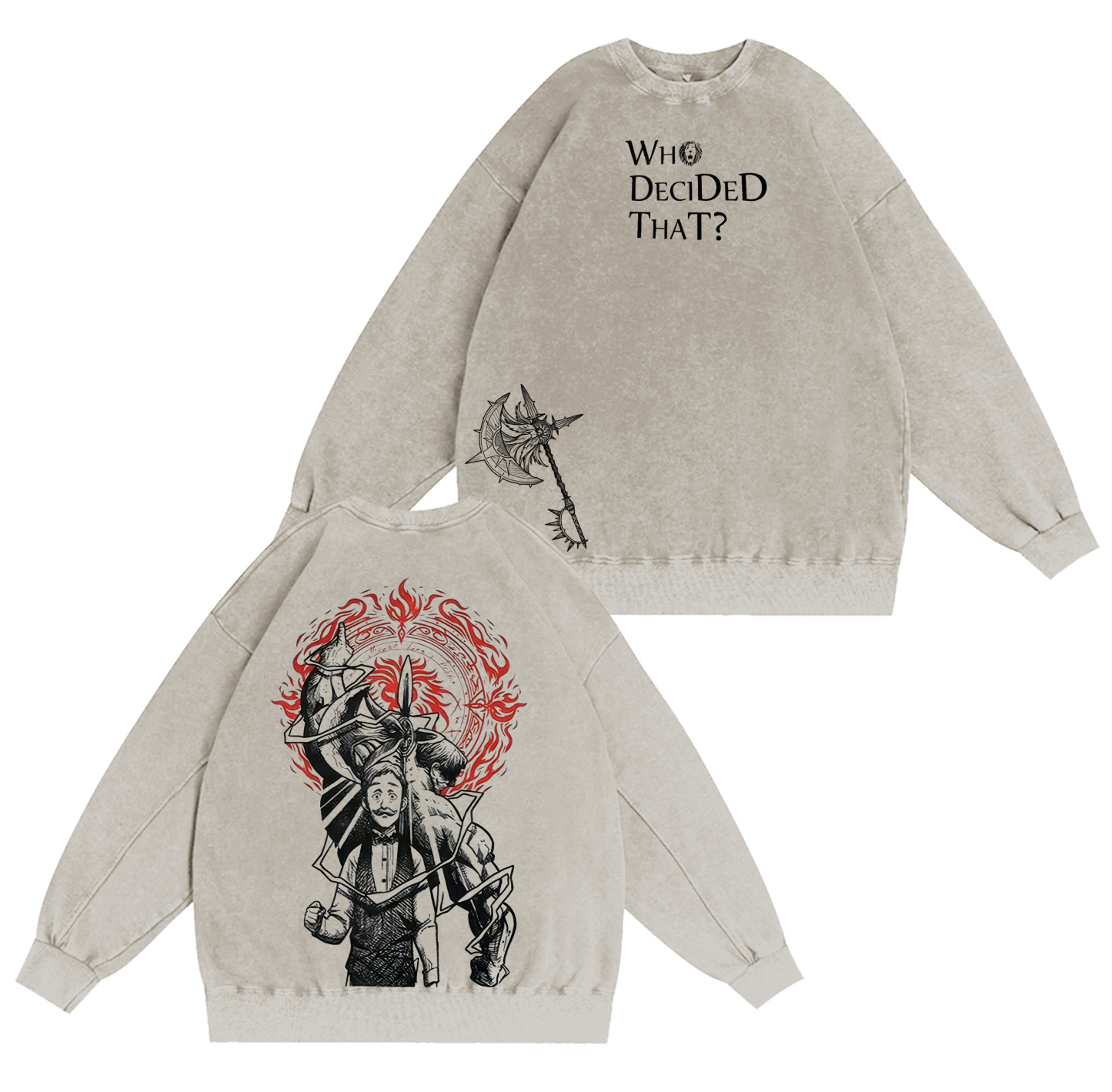 Who decided that? Escanor Seven Anime  Oversized T-shirt/Crewneck/Hoodie