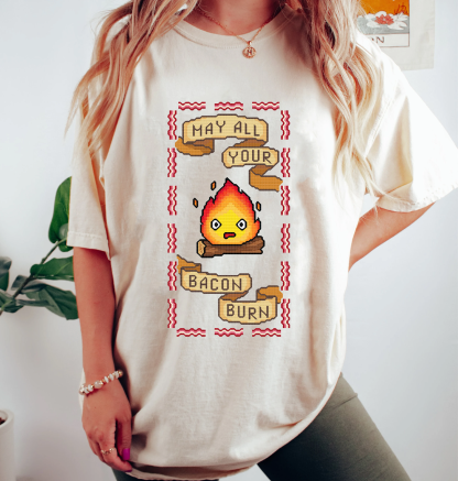 May All Your Bacon Burn - Calcifer T-Shirt