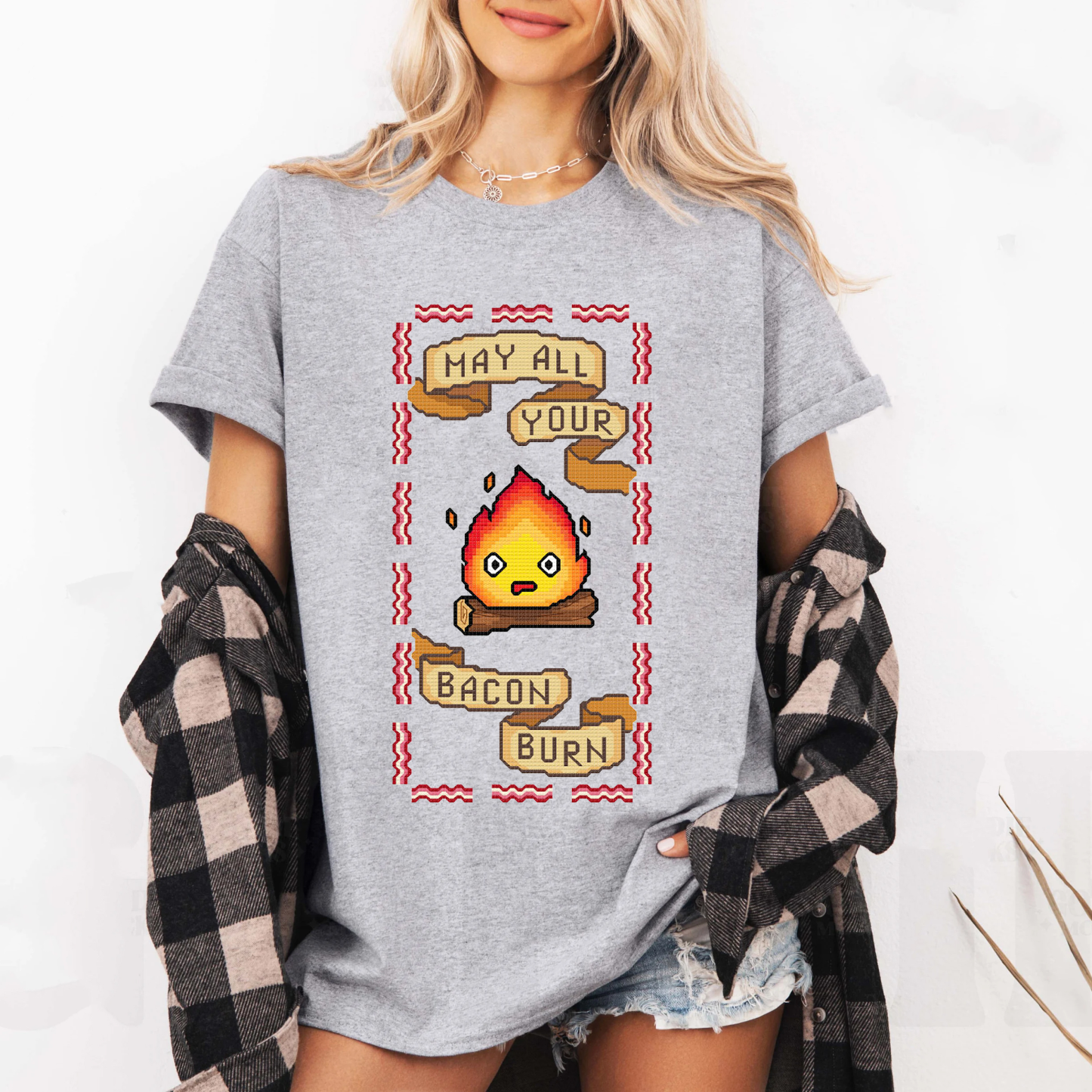 May All Your Bacon Burn - Calcifer T-Shirt
