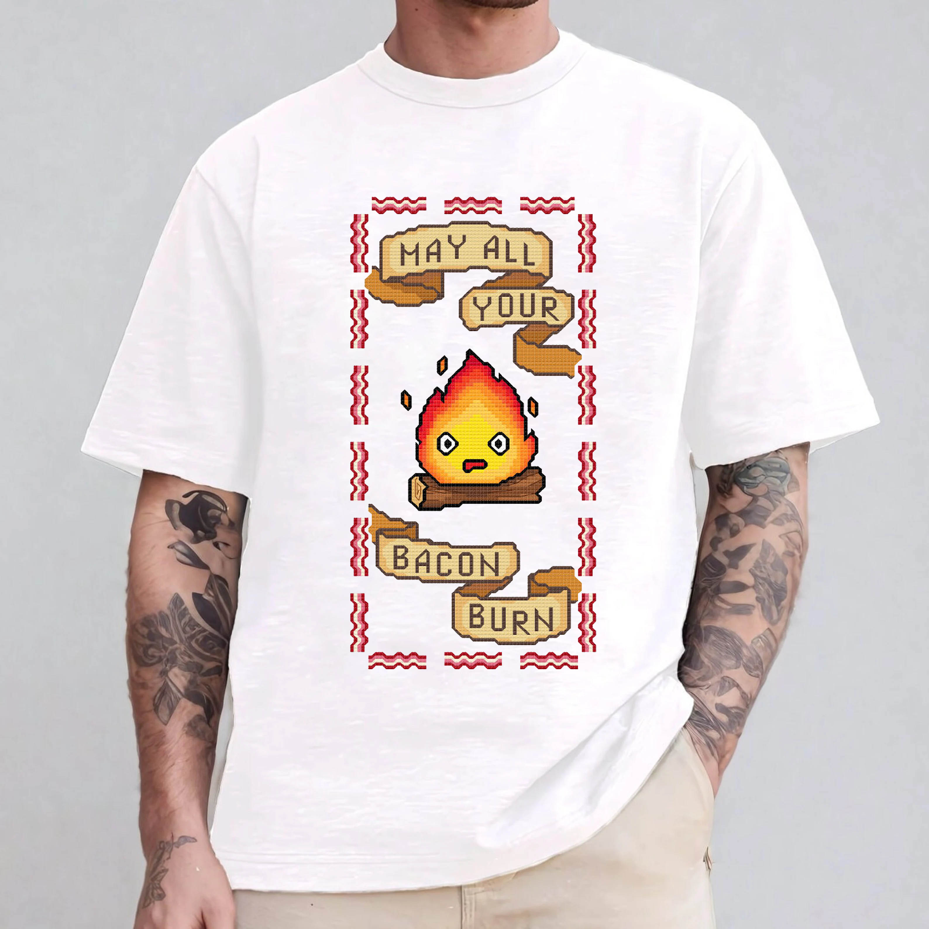 May All Your Bacon Burn - Calcifer T-Shirt