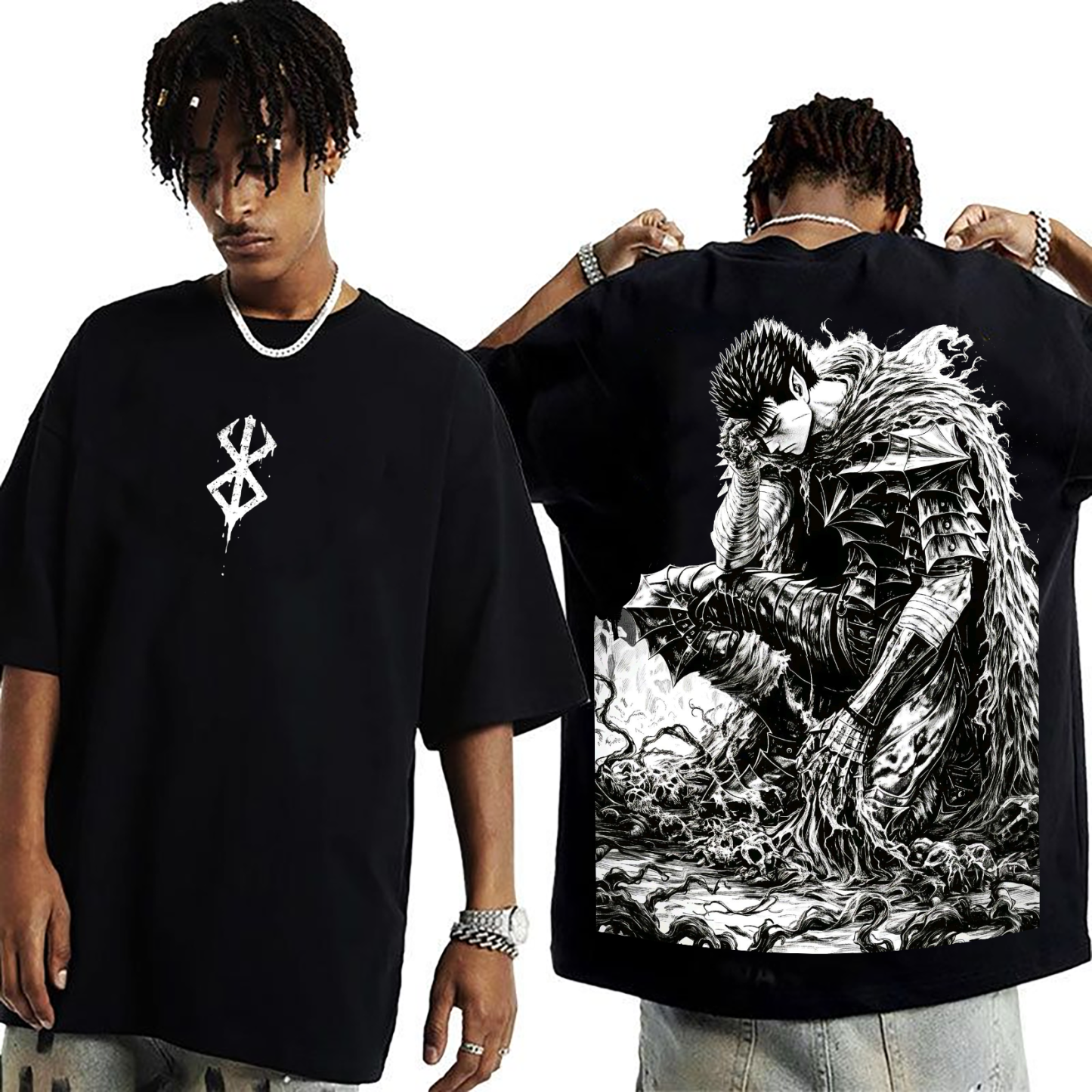 Black Knight Guts Berserk Anime T-shirt