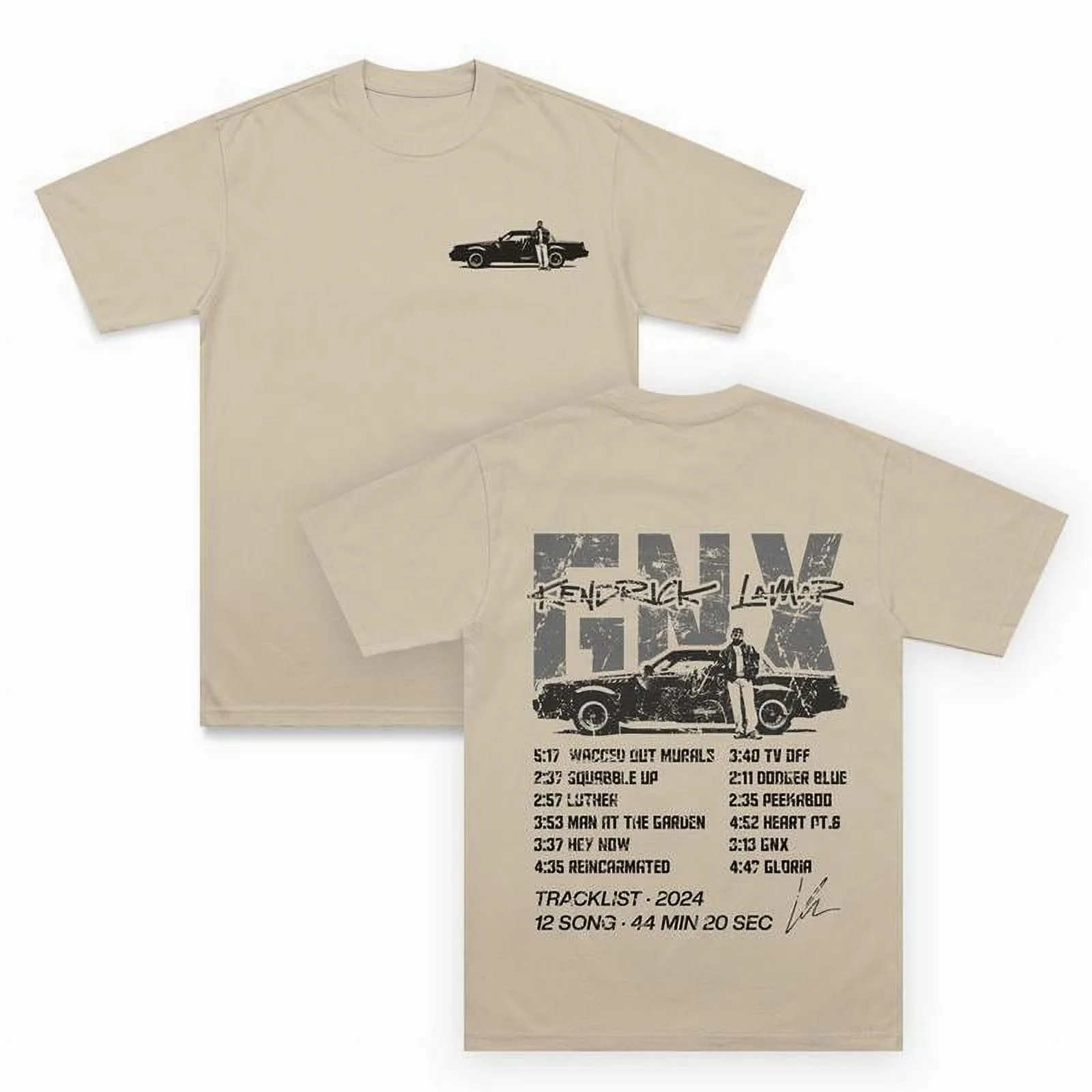 Vintage Kendricks S Lamar Gnx With Signature T-Shirt