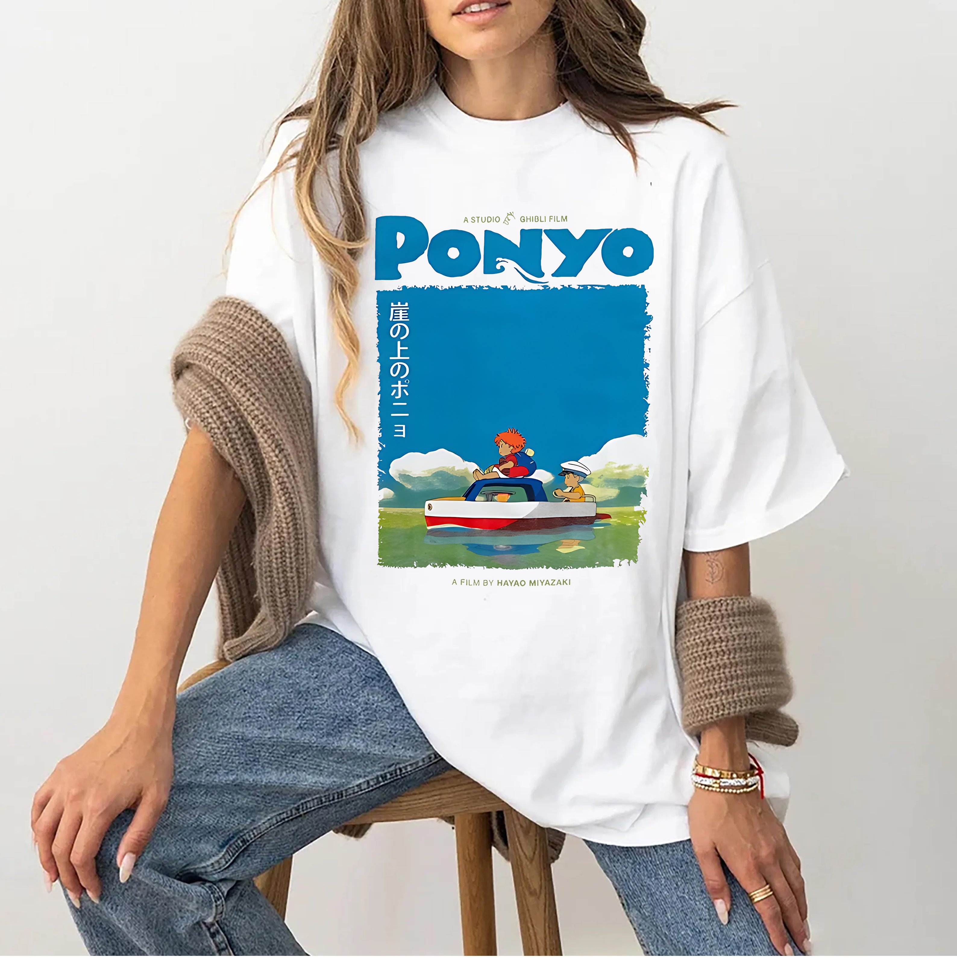 Ponyo on the Cliff By the Sea T-Shirt