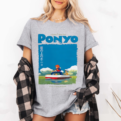Ponyo on the Cliff By the Sea T-Shirt
