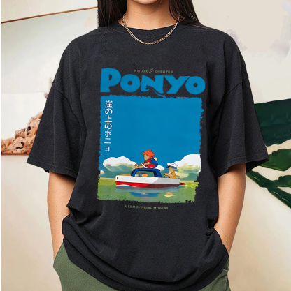 Ponyo on the Cliff By the Sea T-Shirt