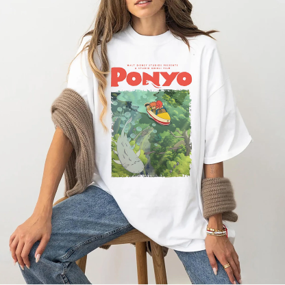 Ponyo on the Cliff By the Sea T-Shirt