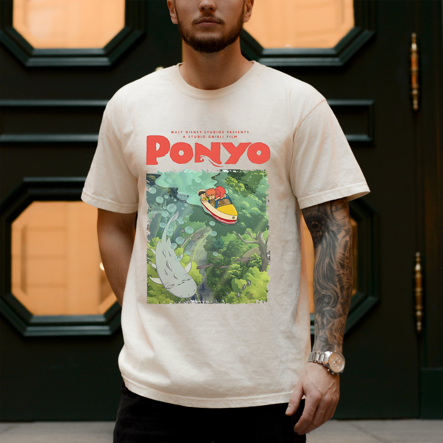 Ponyo on the Cliff By the Sea T-Shirt