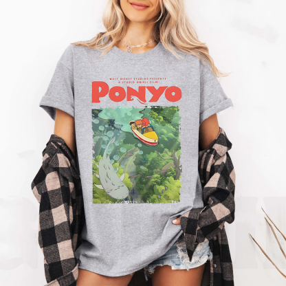 Ponyo on the Cliff By the Sea T-Shirt