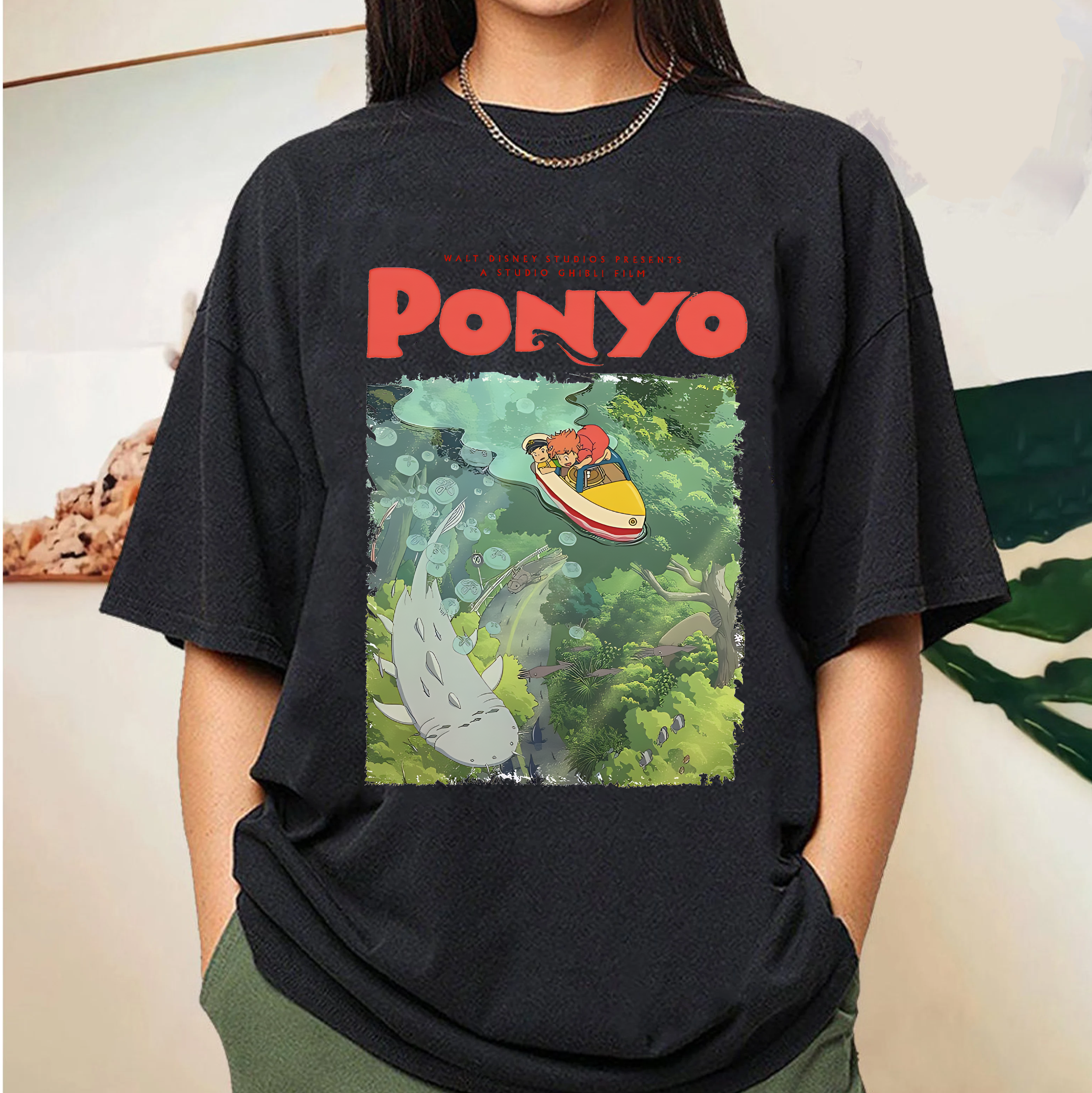 Ponyo on the Cliff By the Sea T-Shirt