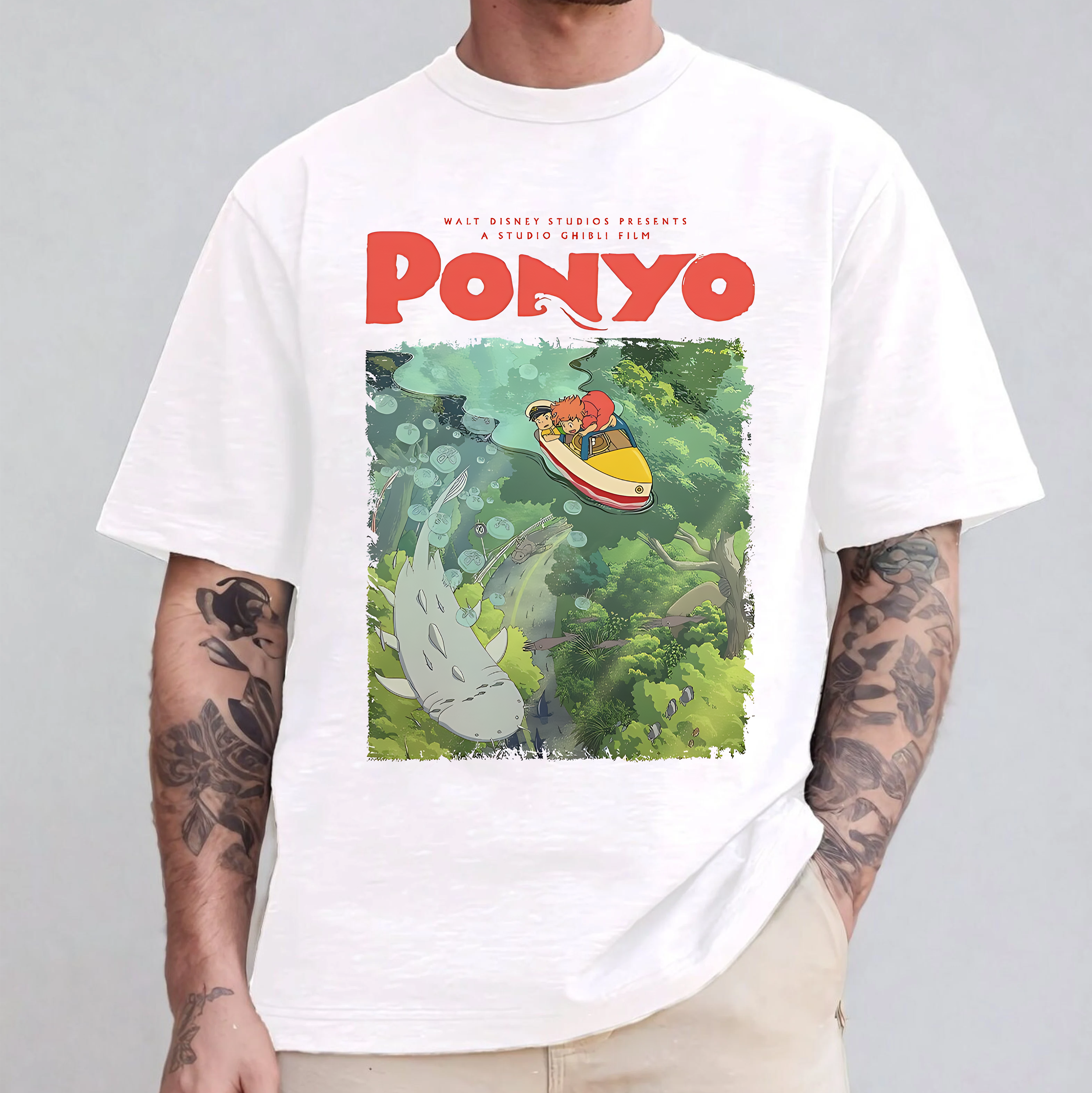 Ponyo on the Cliff By the Sea T-Shirt