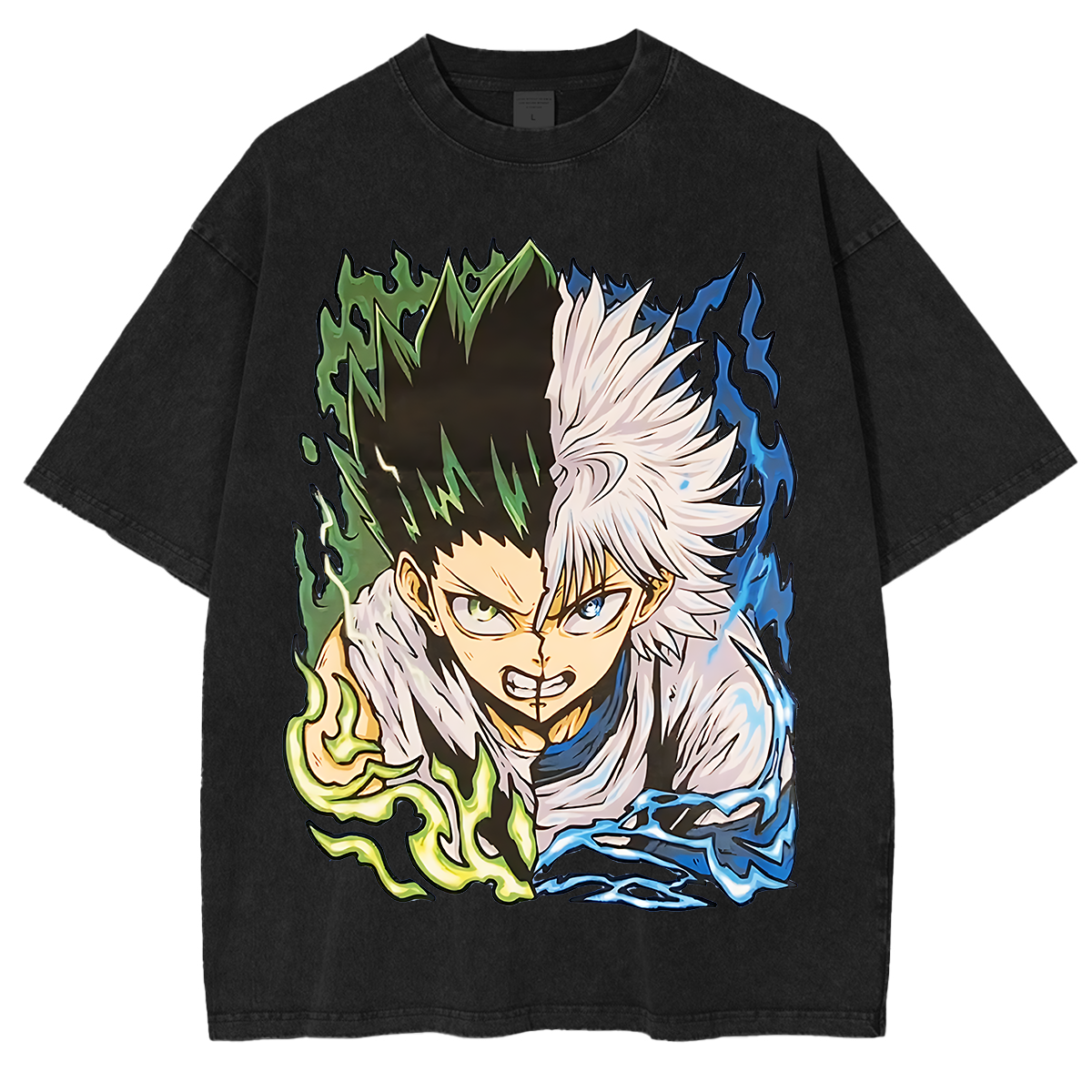 Gon and Killua Hunter x Hunter Anime Unisex Washed T-Shirt
