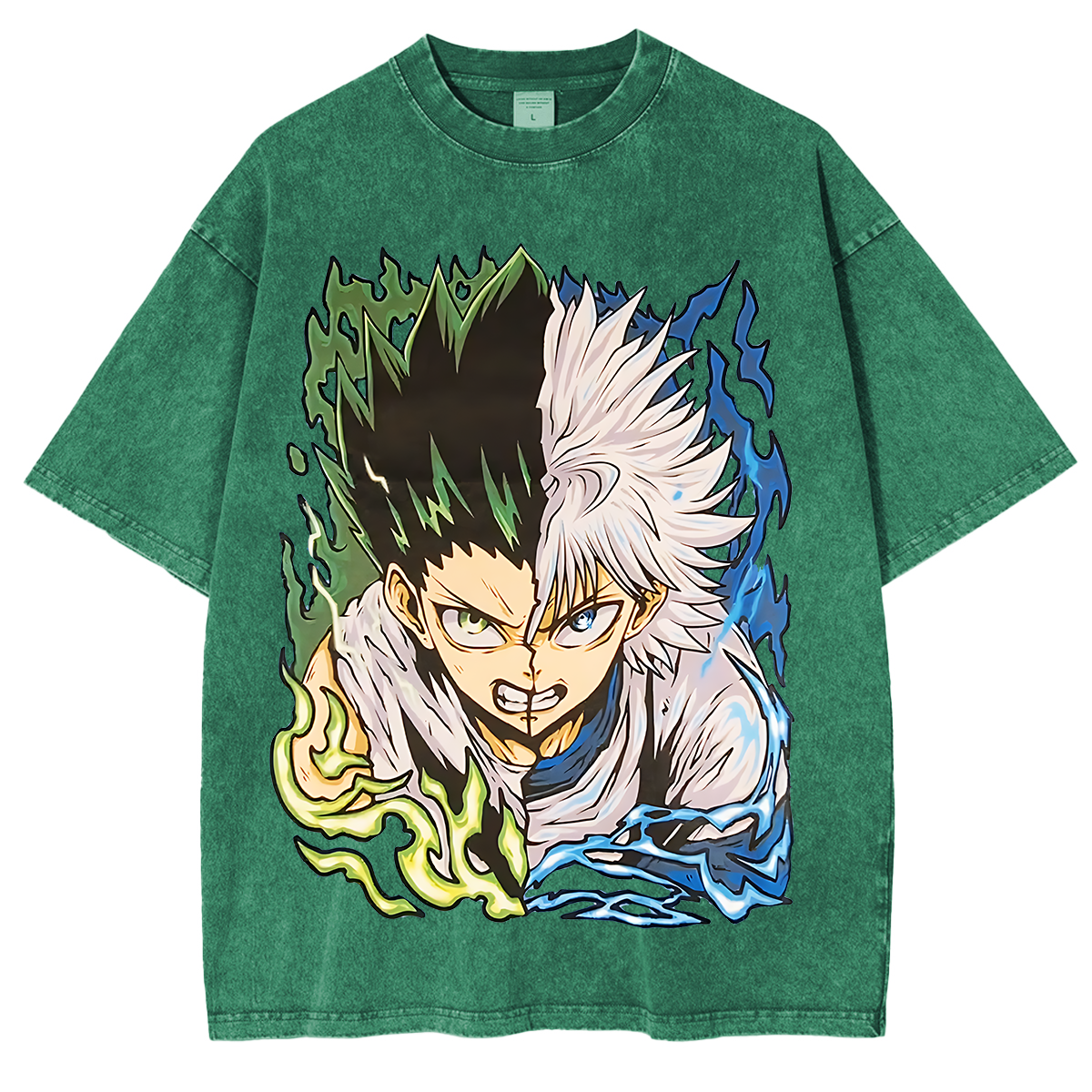 Gon and Killua Hunter x Hunter Anime Unisex Washed T-Shirt