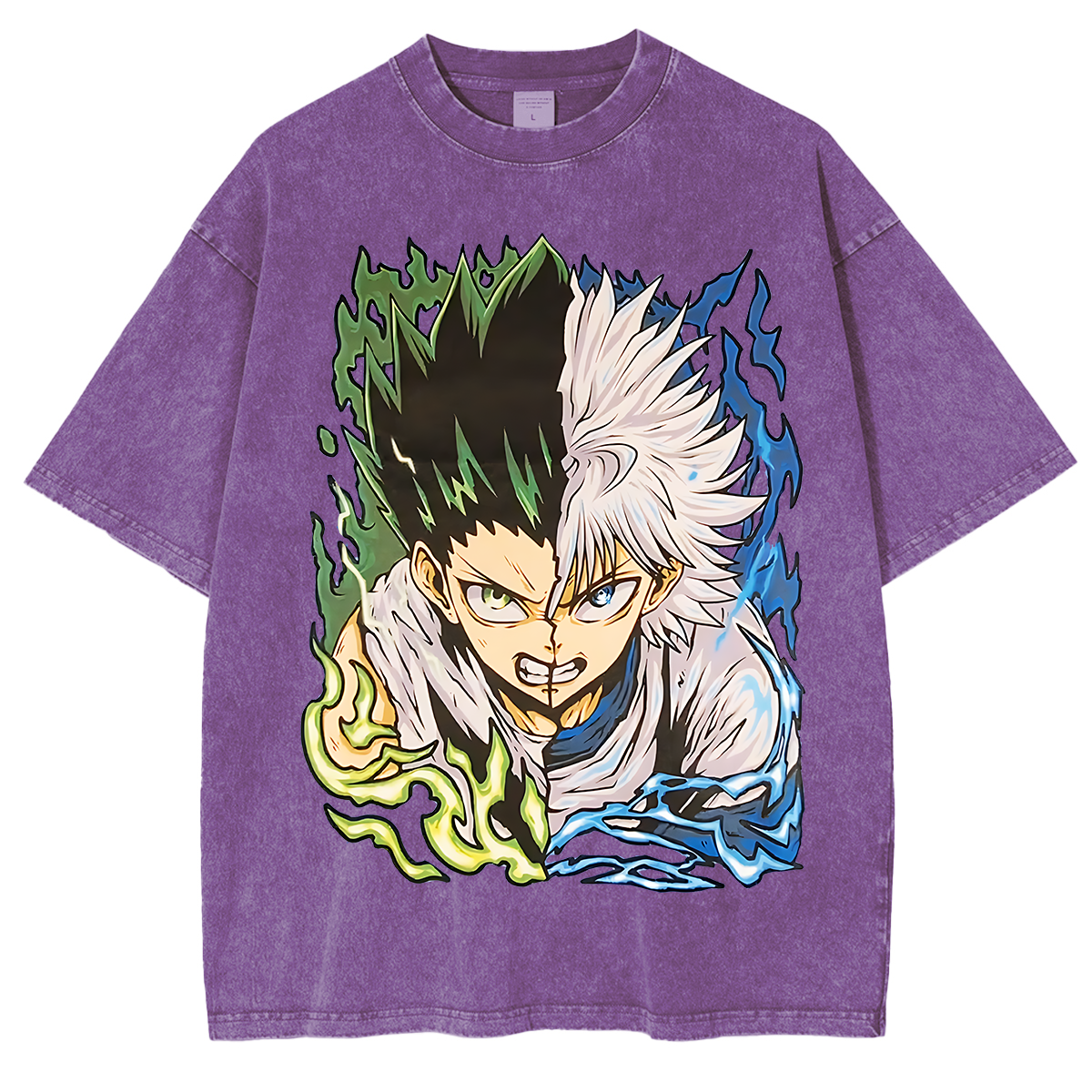 Gon and Killua Hunter x Hunter Anime Unisex Washed T-Shirt