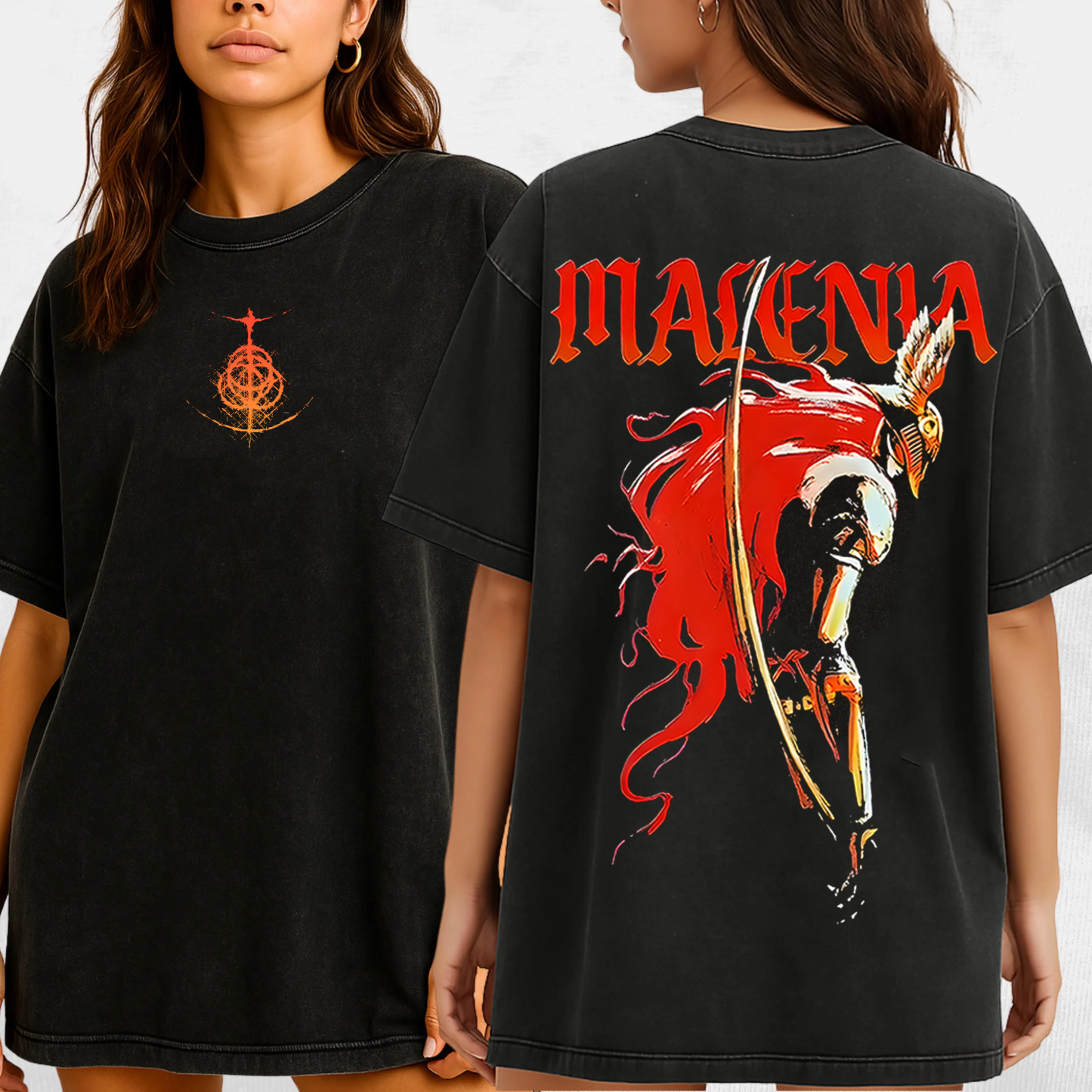 Elden Ring Malenia Unisex Washed T-Shirt