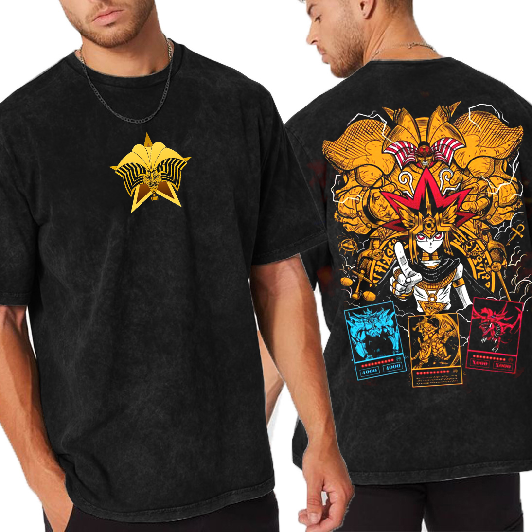 Yami Yugi Exodia God Cards Unisex Washed T-Shirt