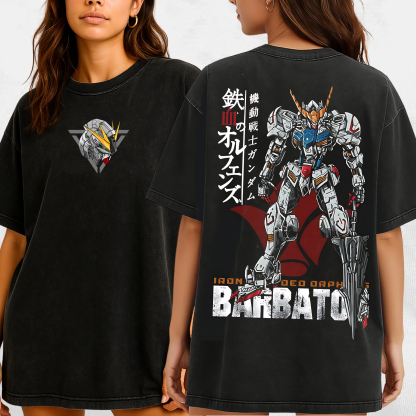 Gundam Anime Unisex Washed T-Shirt