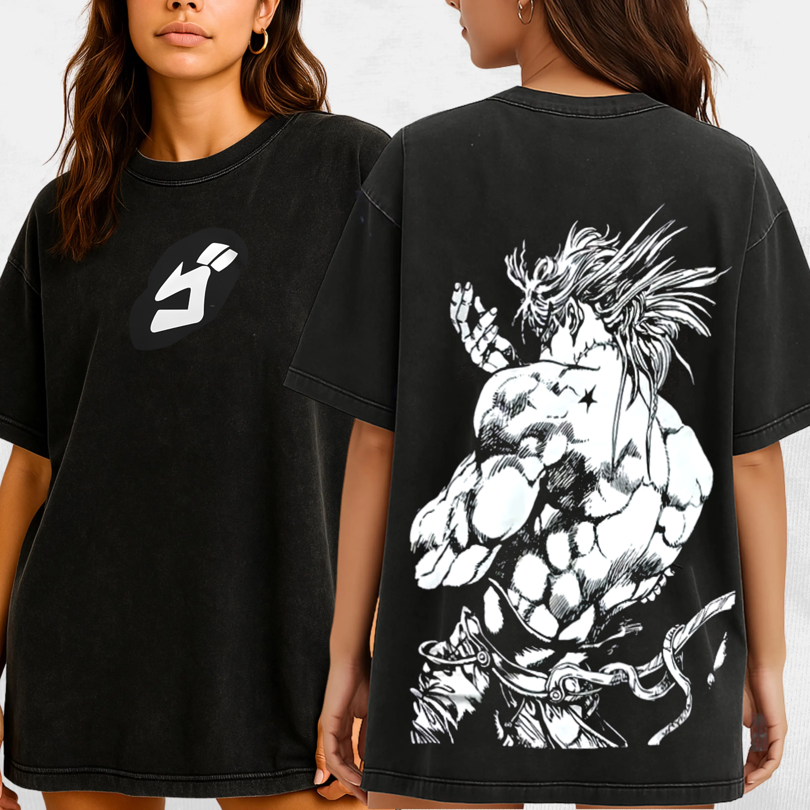 Jojo Bizarre Adventure Anime Unisex Washed T-Shirt