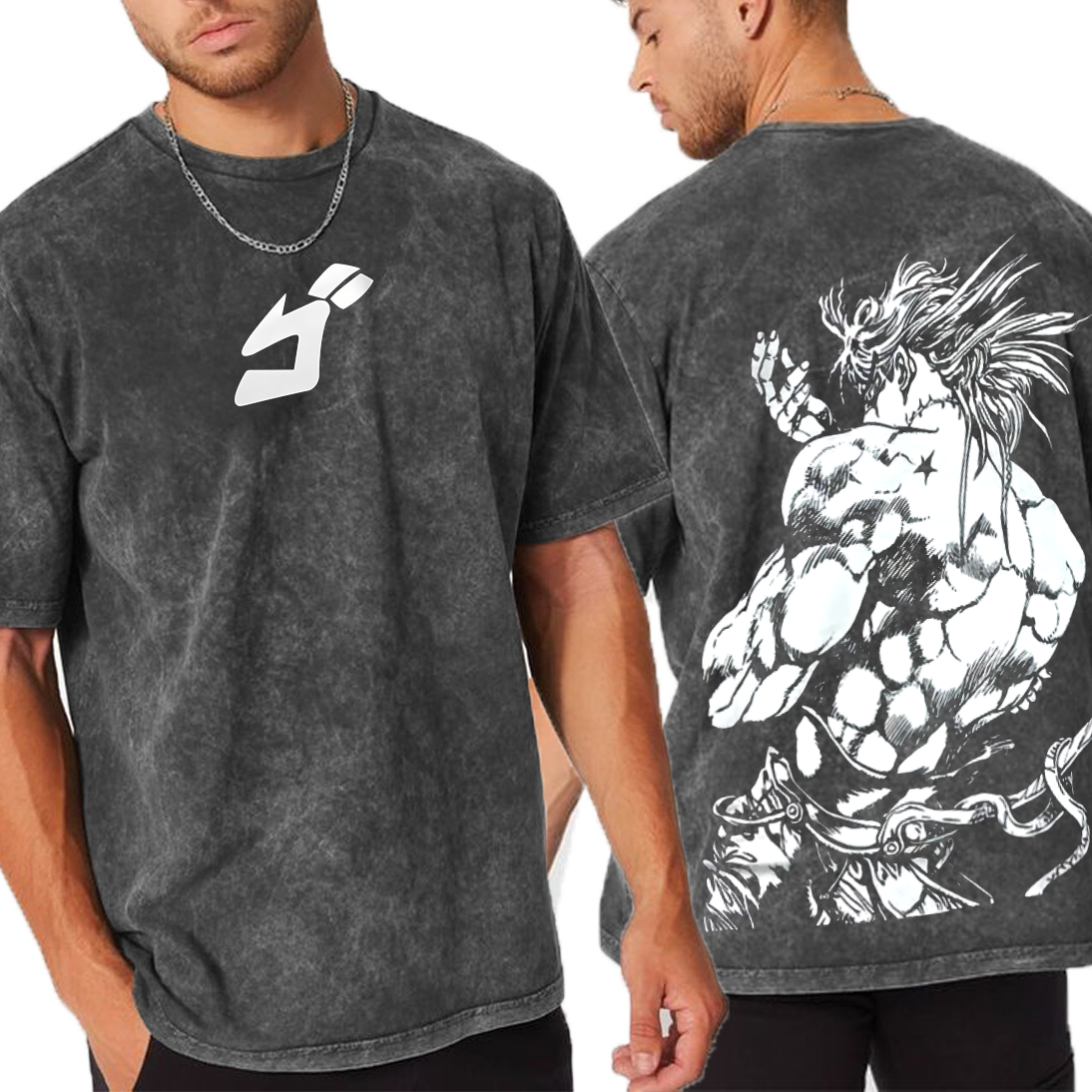 Jojo Bizarre Adventure Anime Unisex Washed T-Shirt