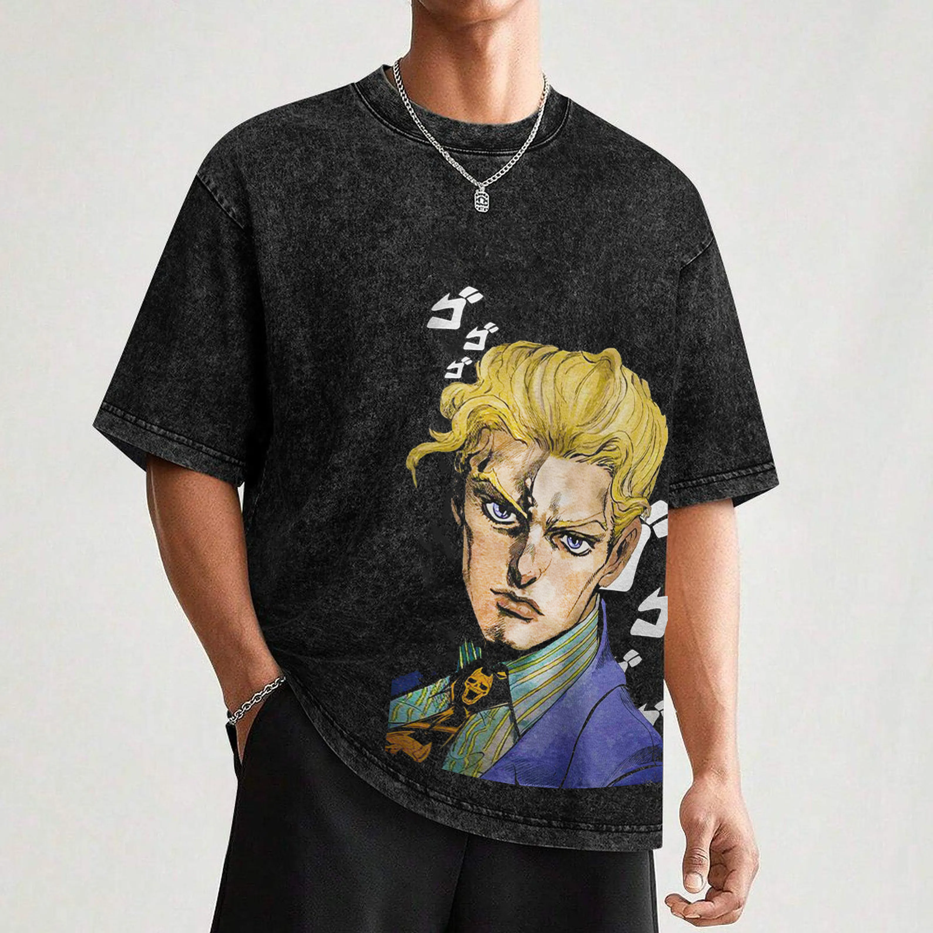 JoJo��s Bizarre Adventure Anime Unisex Washed T-Shirt