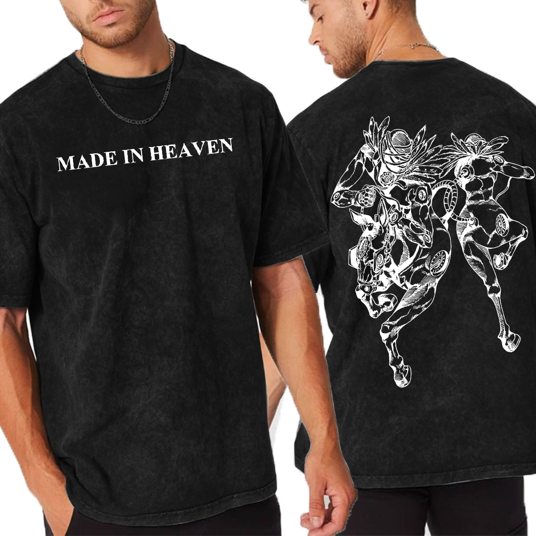 Made in Heaven ,JoJos Bizarre AdventureAnime Unisex Washed T-Shirt
