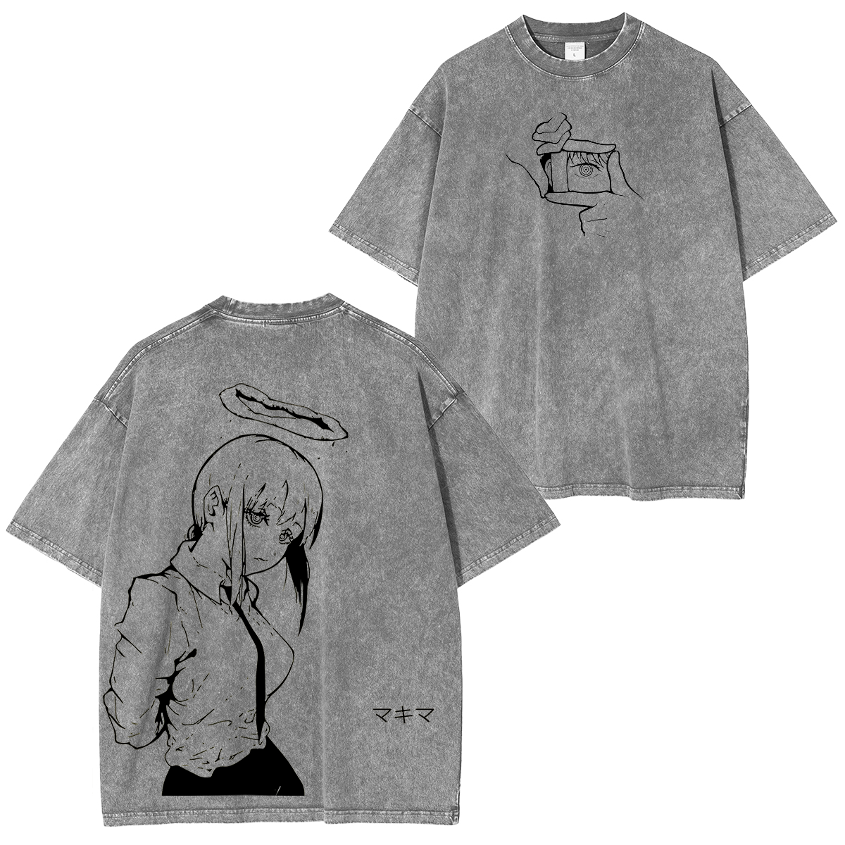 Makima Chainsaw Man Anime Unisex Washed T-Shirt