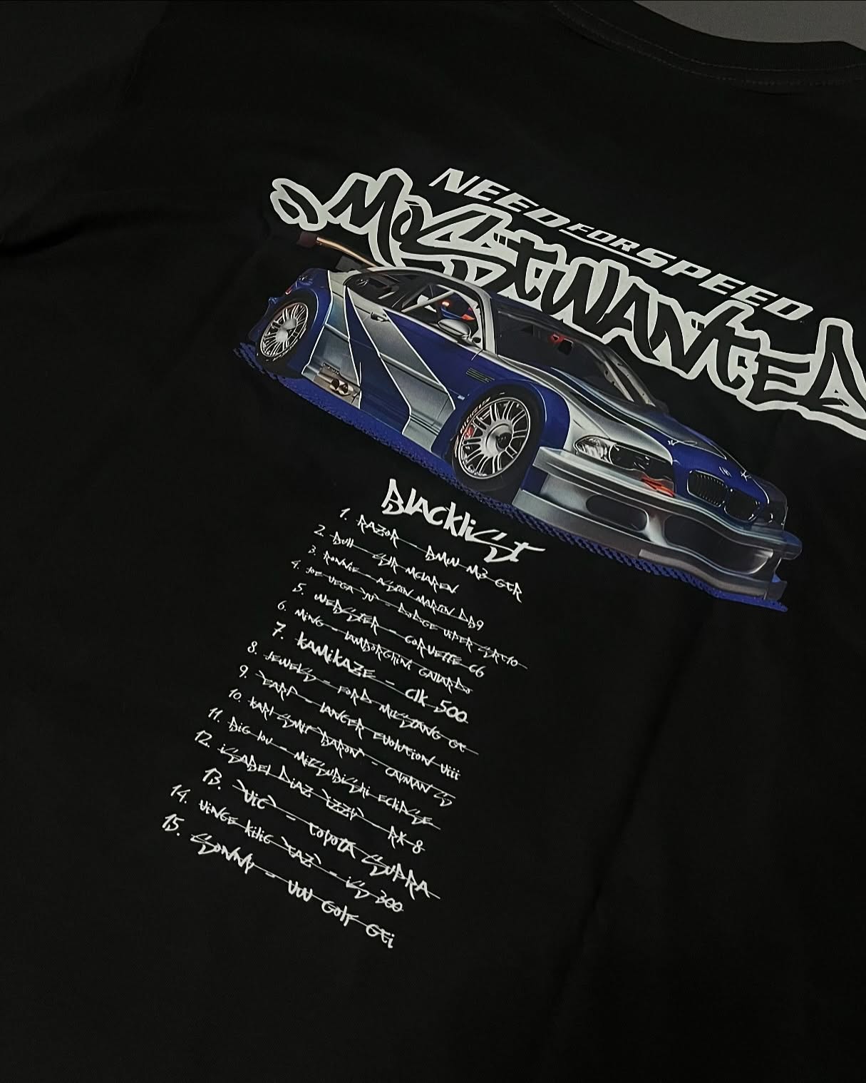 BMW M3 GTR Need for Speed Most Wanted T-Shirt
