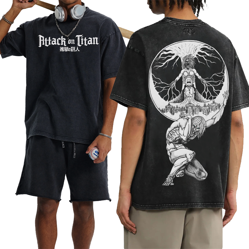 Attack on Titan Unisex Washed T-Shirt