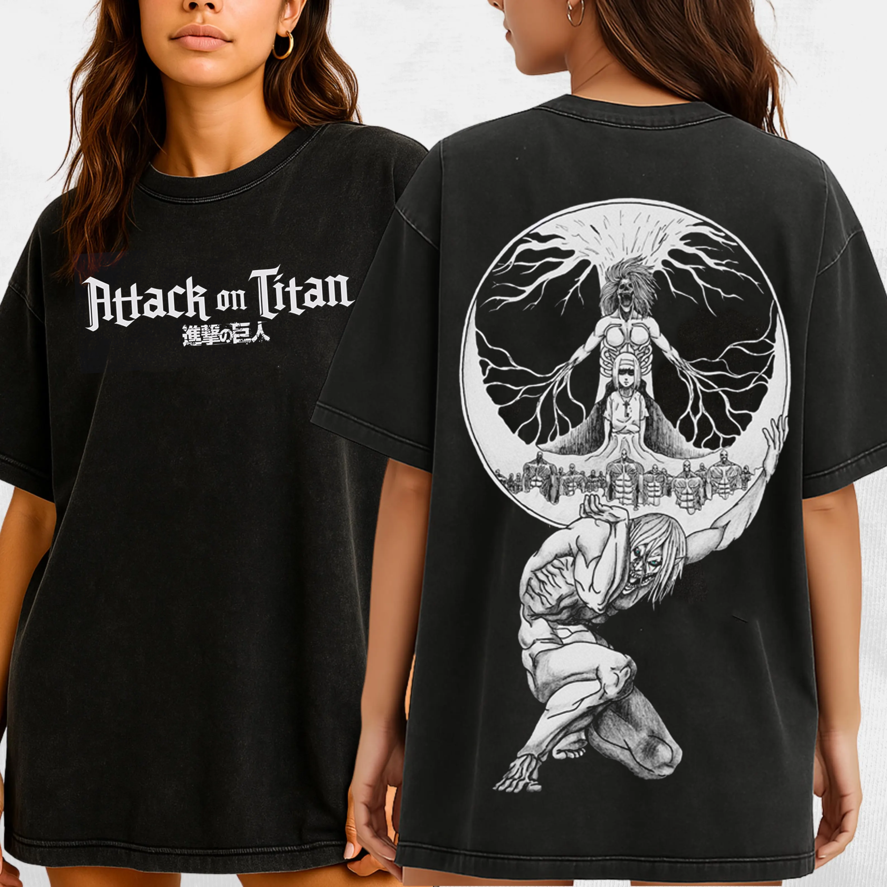 Attack on Titan Unisex Washed T-Shirt