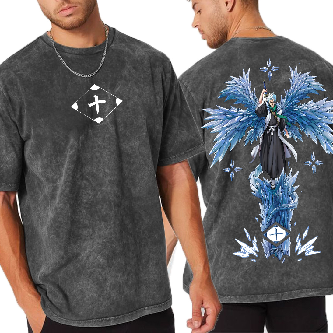 Hitsugaya Toshiro  Bleach Anime Unisex Washed T-Shirt