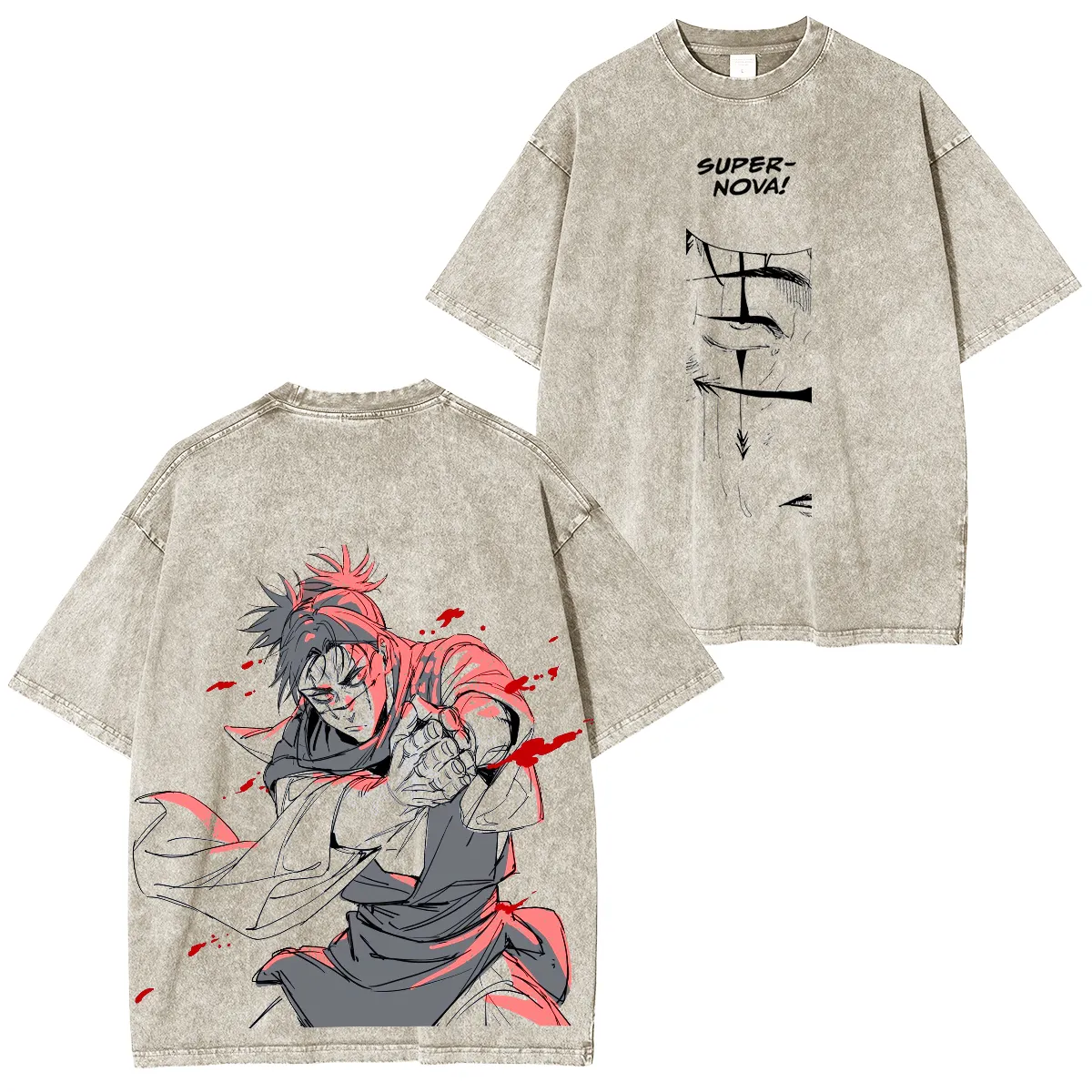 Jujutsukaisen Anime Unisex Washed T-Shirt
