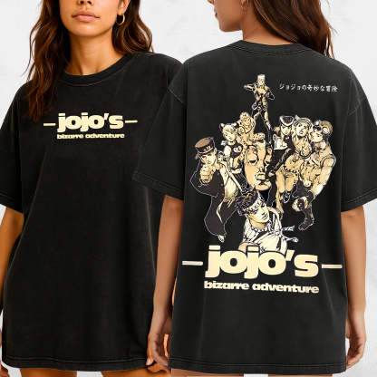JoJos Bizarre Adventure Anime Unisex Washed T-Shirt