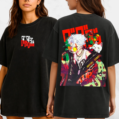 Dandadan Anime Unisex Washed T-Shirt