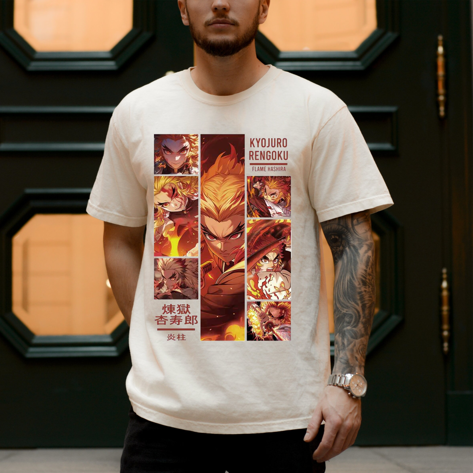 Rengoku Kyojuro Anime Demon Slayer T-Shirt