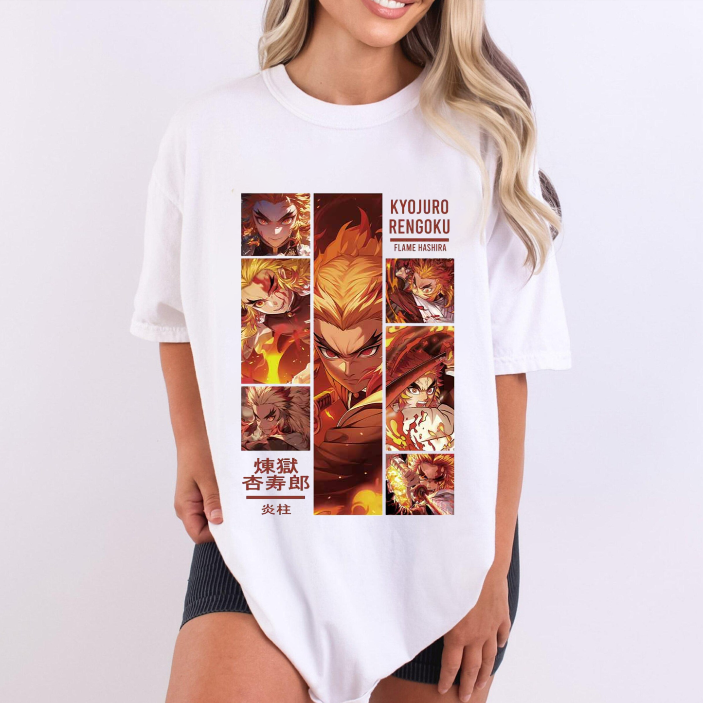 Rengoku Kyojuro Anime Demon Slayer T-Shirt