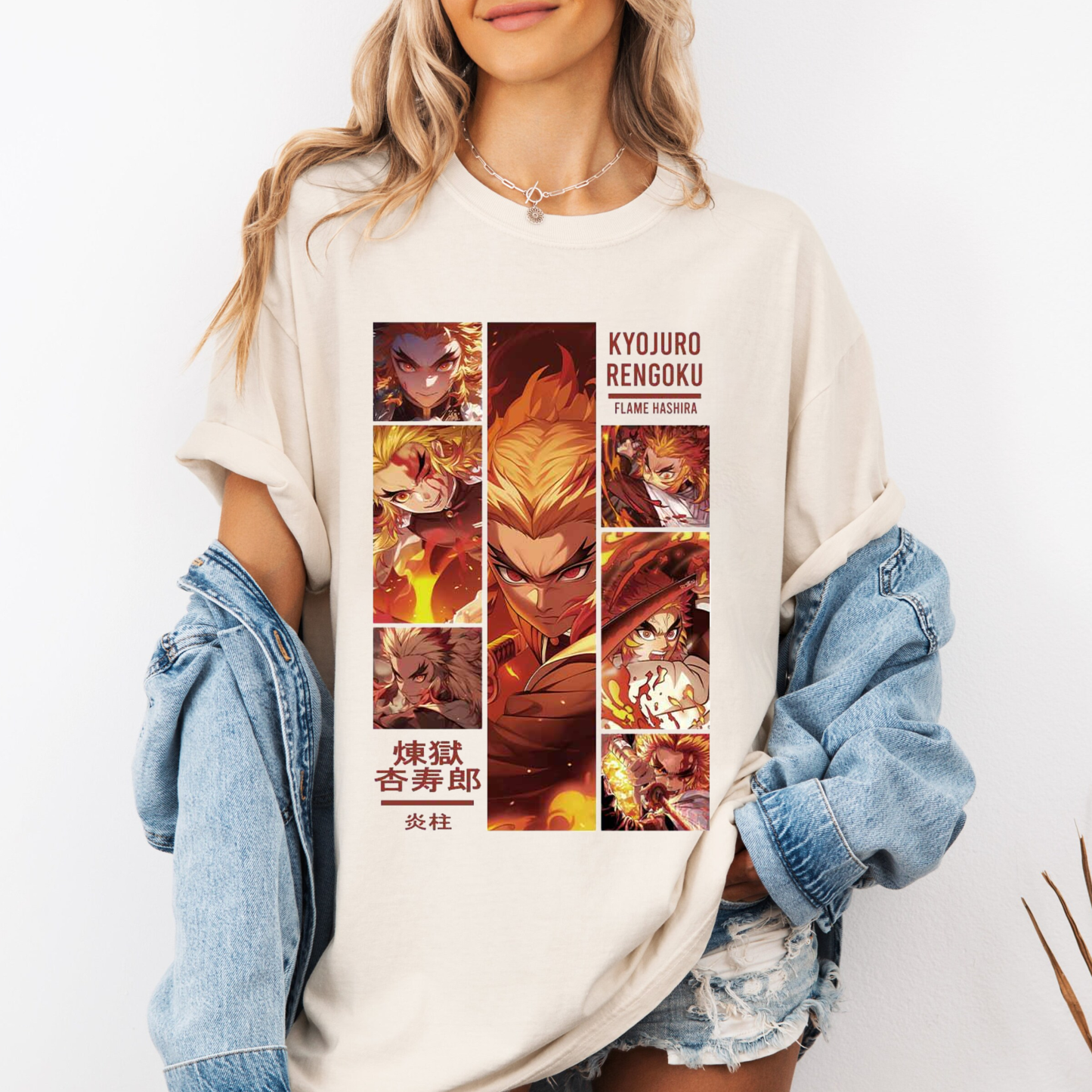 Rengoku Kyojuro Anime Demon Slayer T-Shirt