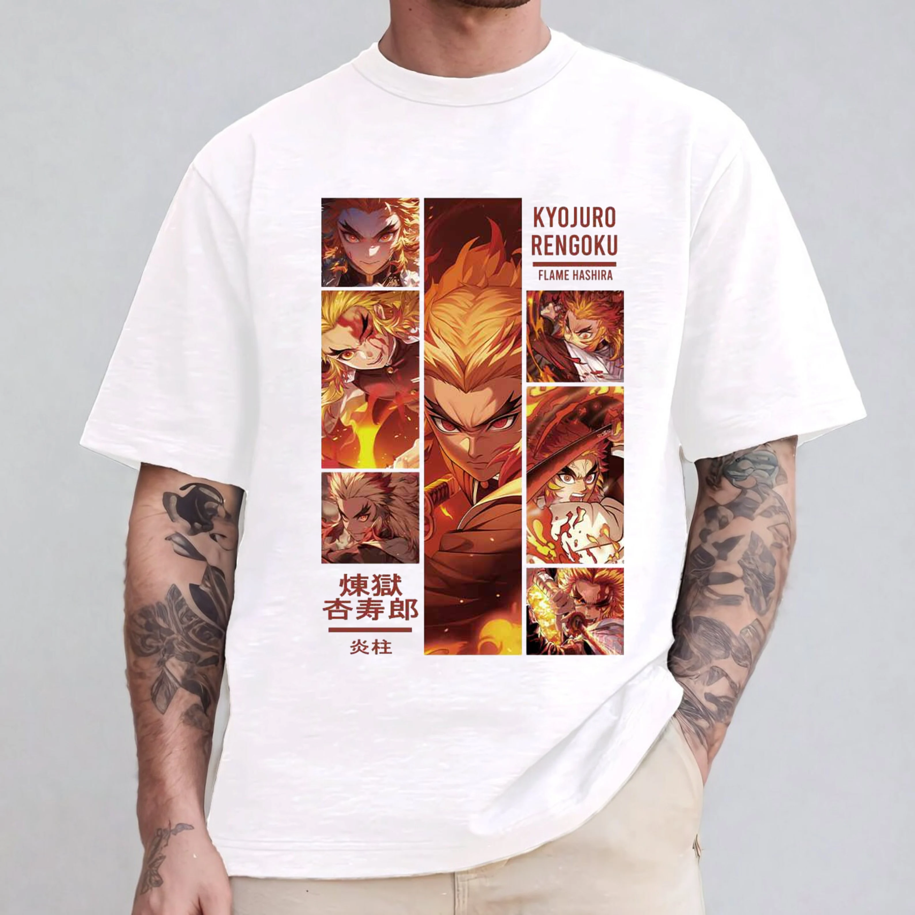 Rengoku Kyojuro Anime Demon Slayer T-Shirt