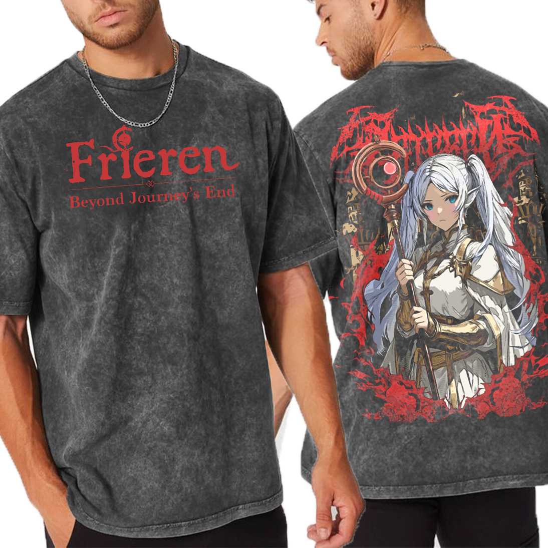 Frieren Heavy Metal Unisex Washed T-Shirt