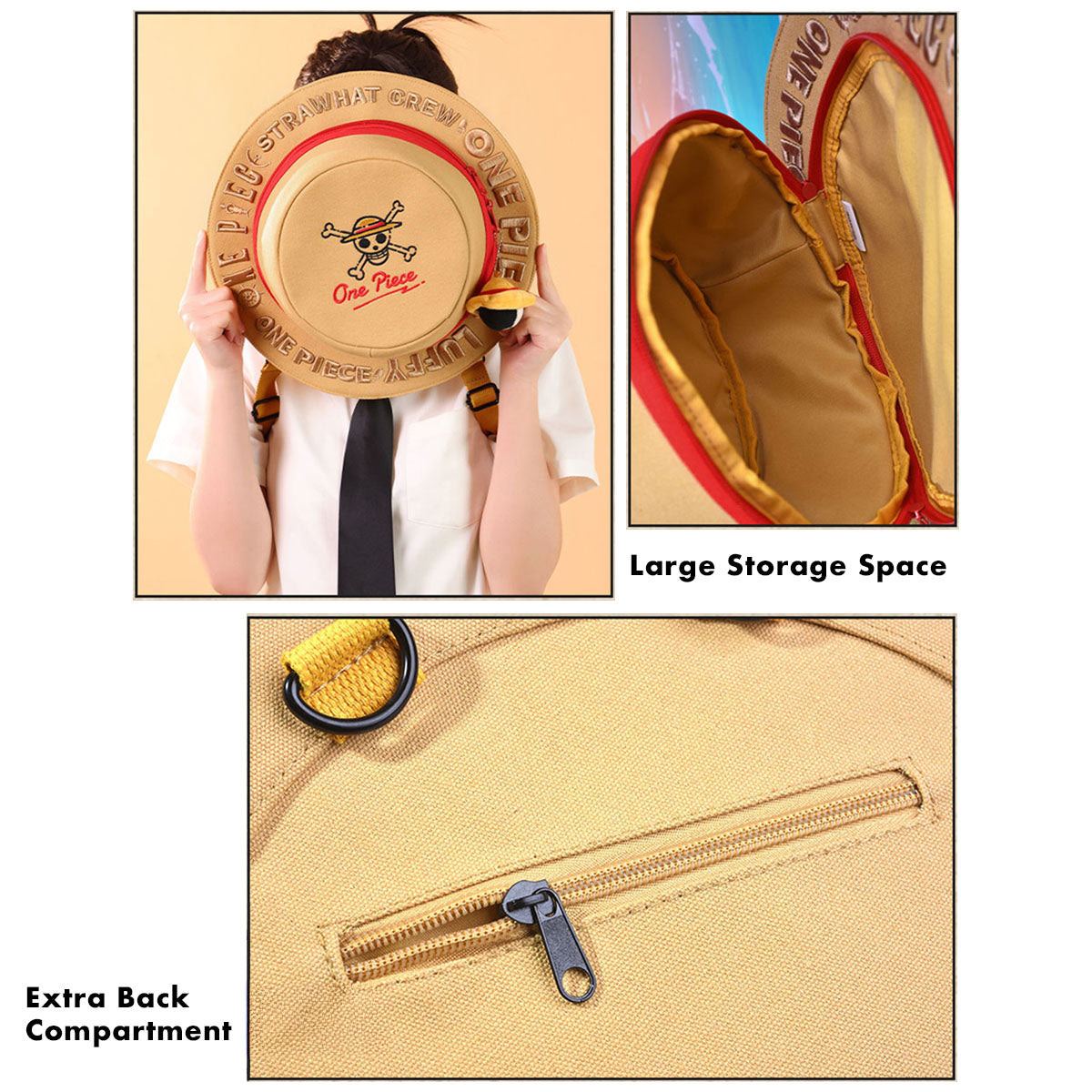 One Piece Luffy Straw Hat Backpack