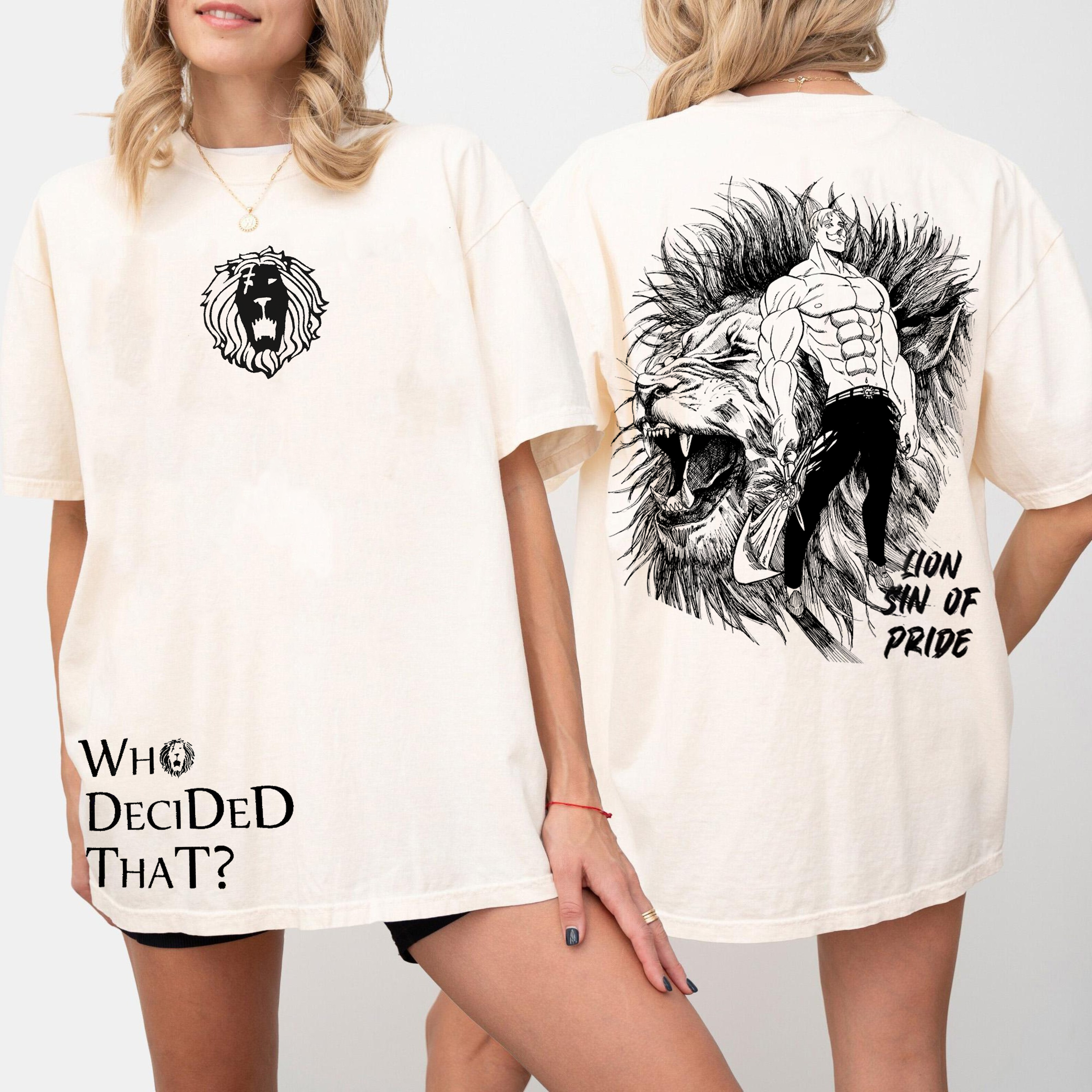 "Who decided that? "Escanor Seven Anime Oversized T-shirt/Crewneck/Hoodie