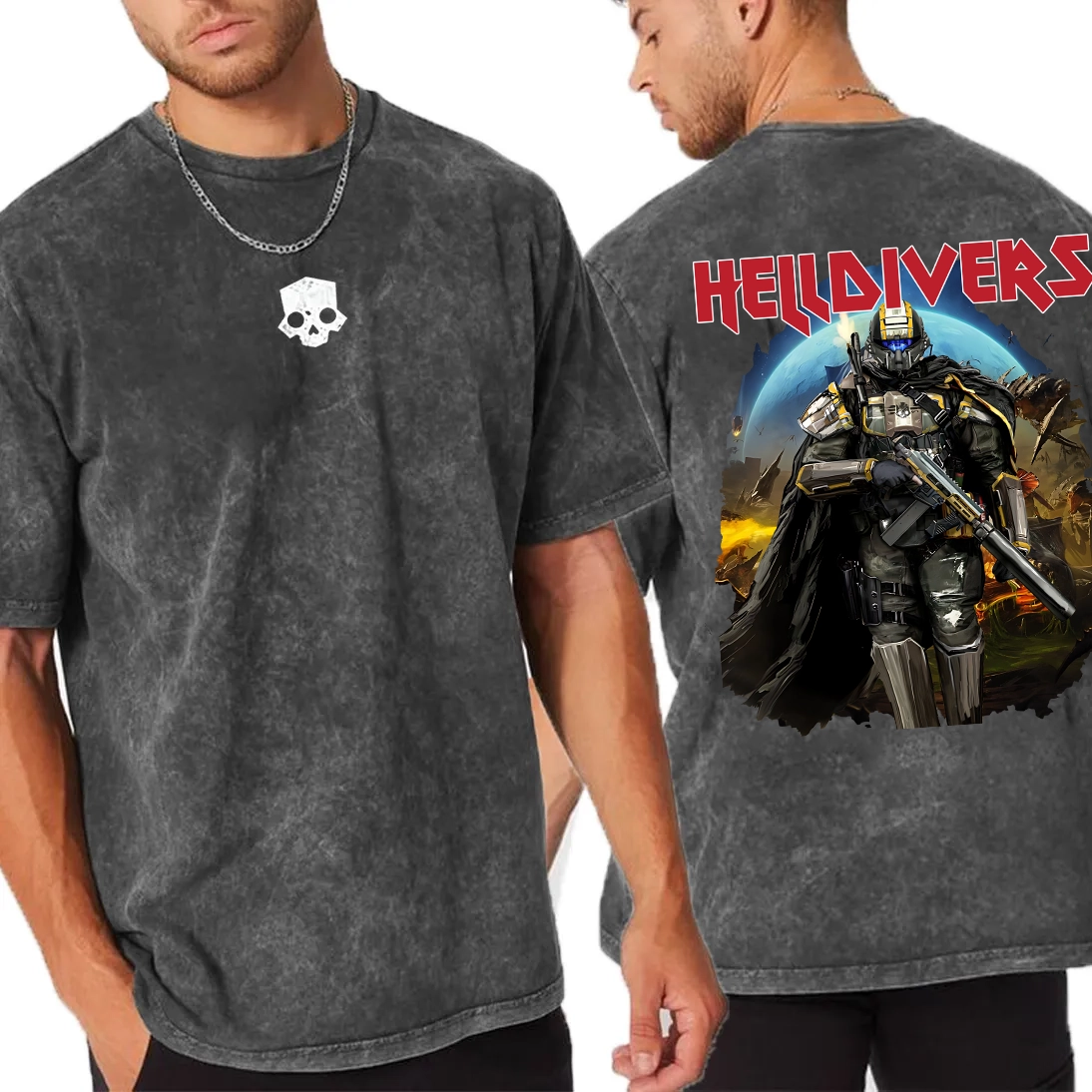Helldivers 2 Merch Vintage Unisex Washed T-Shirt